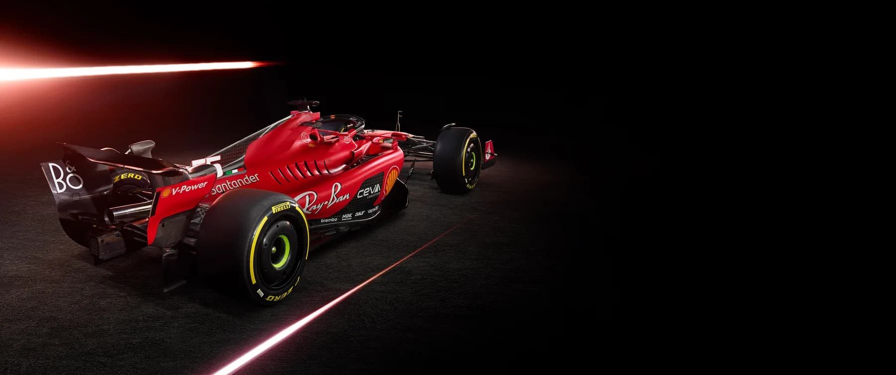 Ferrari F1 Trasera con Estela