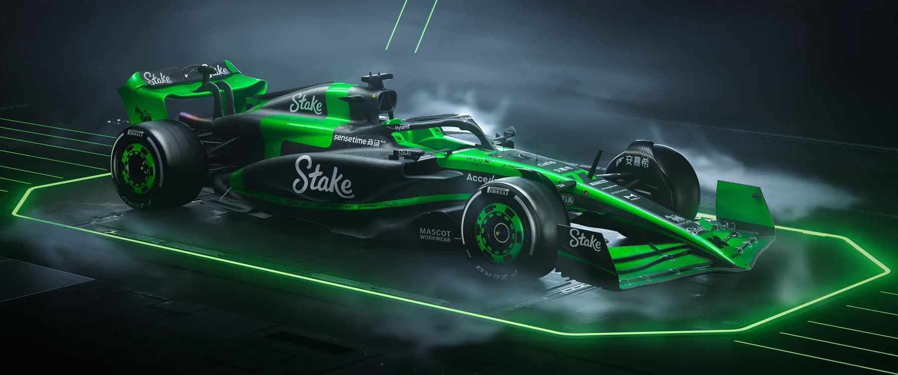 Kick Sauber F1 Neón Lateral