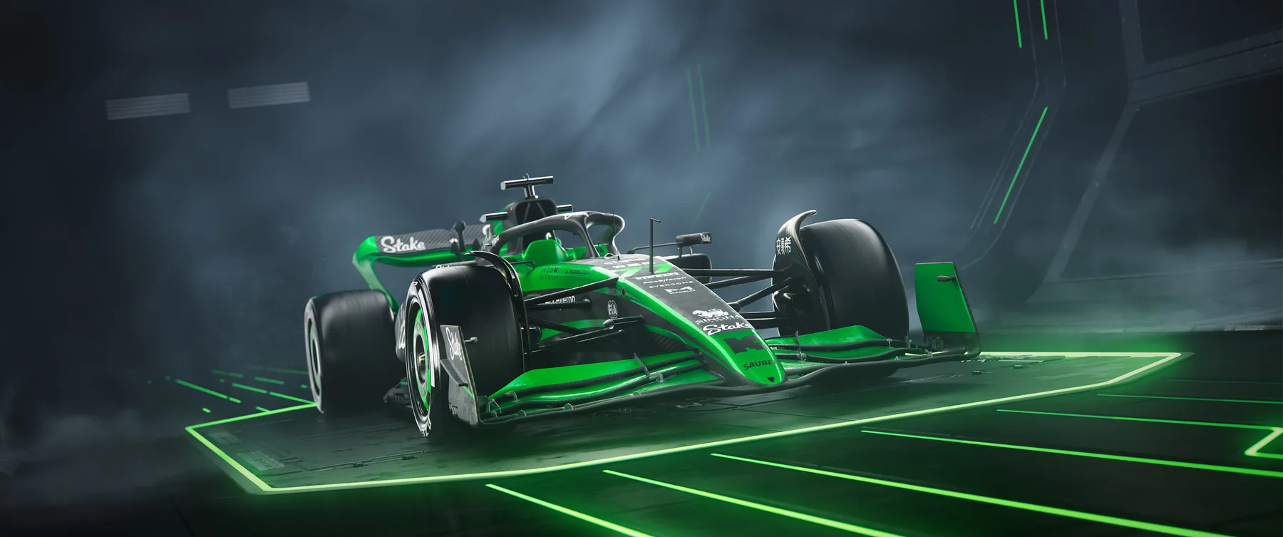 Kick Sauber F1 Neón Frontal