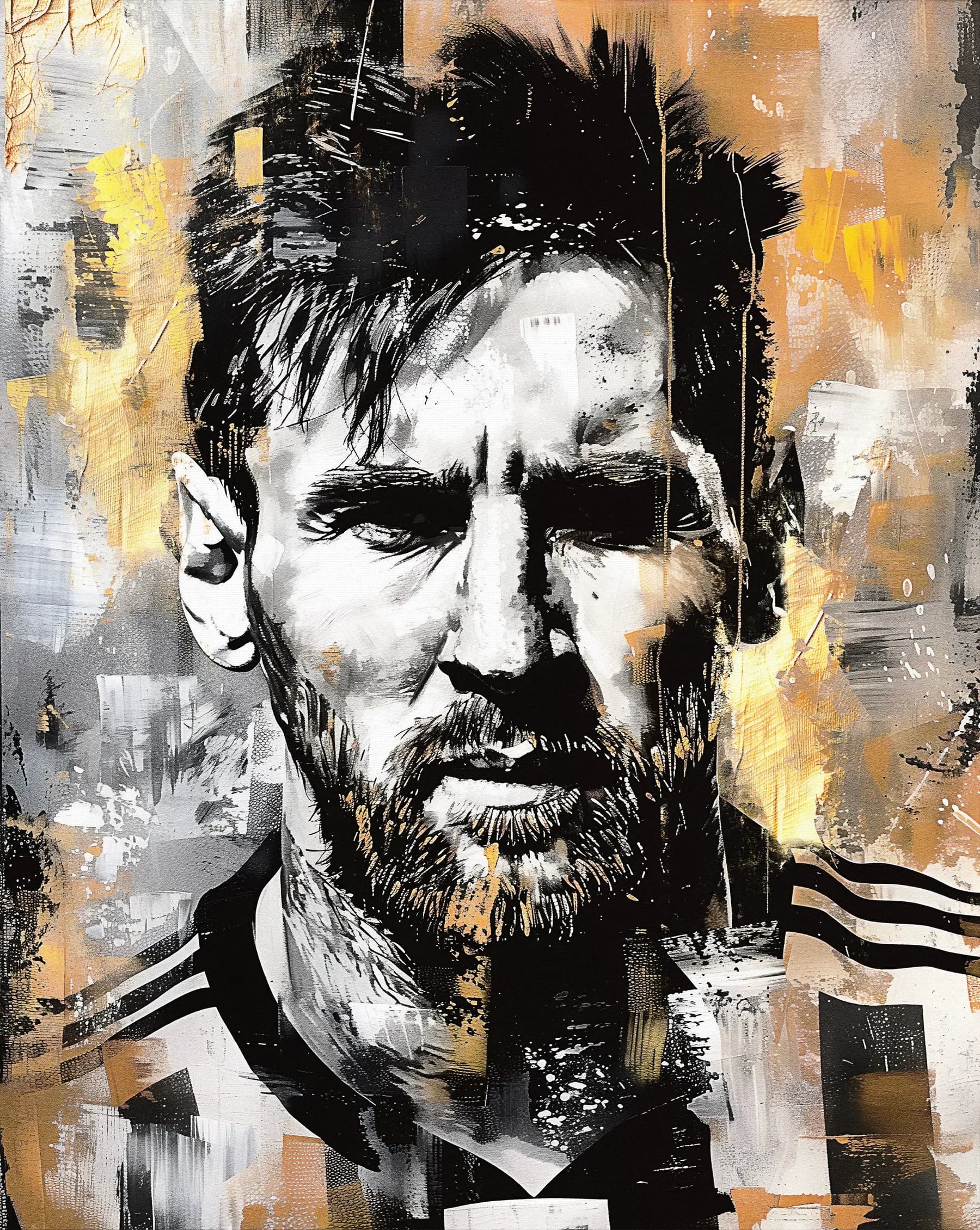 Lionel Messi Retrato Abstracto
