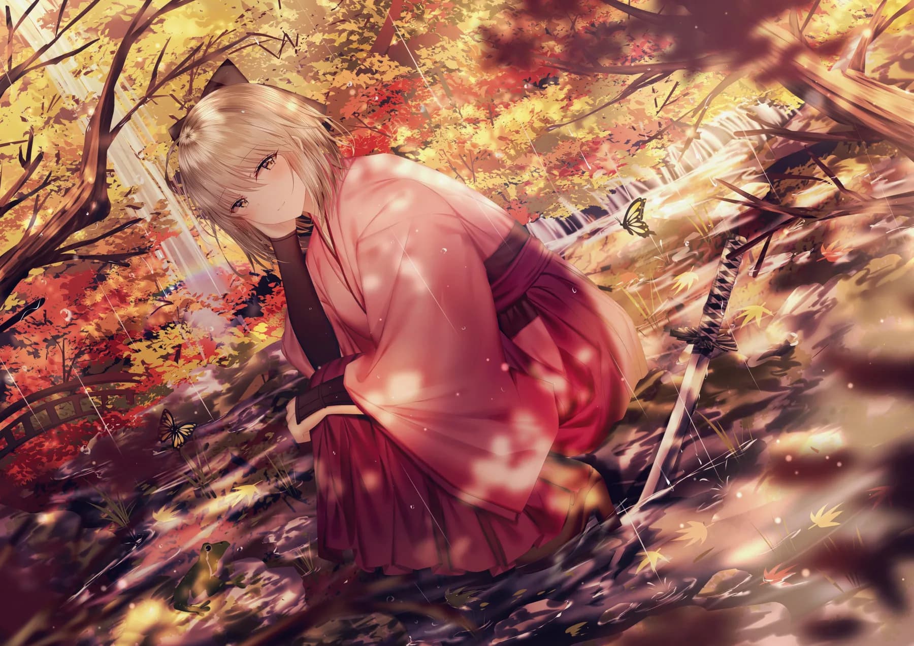 Okita Souji Saber Kimono de Otono