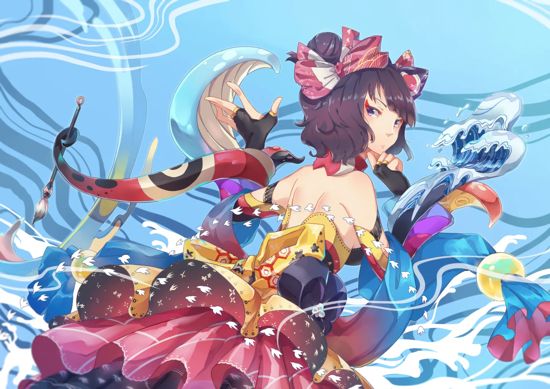Katsushika Hokusai Ola Azul Fate Grand Order