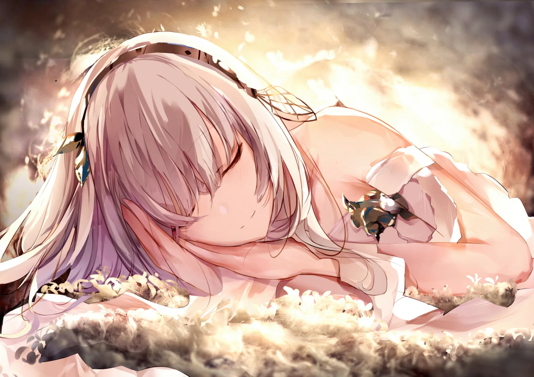 Fate Grand Order Durmiendo entre Flores