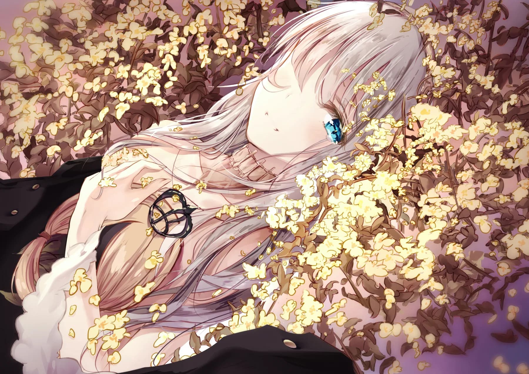 Fate Grand Order Durmiendo entre Flores Amarillas