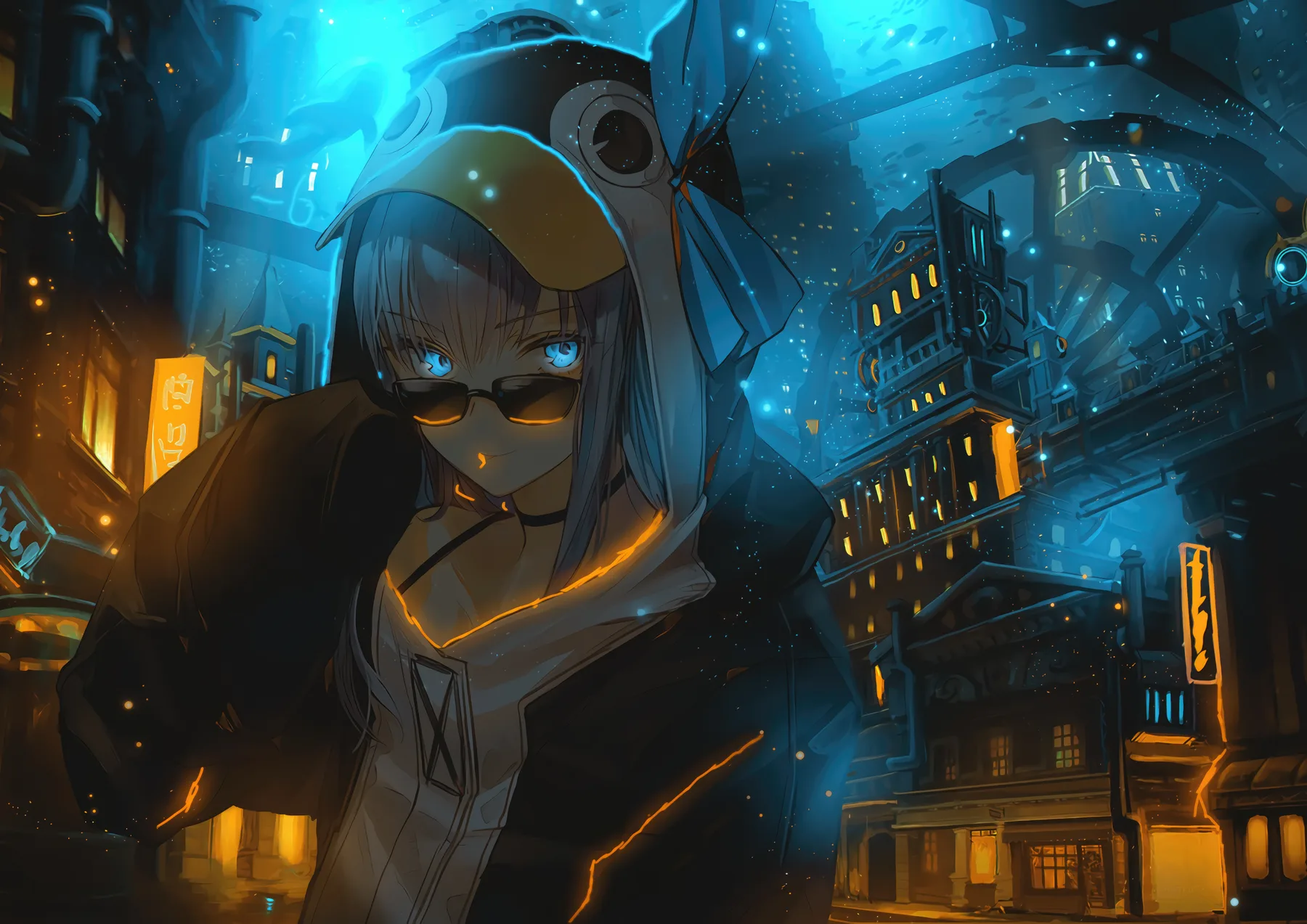 Fate Grand Order Retrato Cyberpunk Gafas de Sol