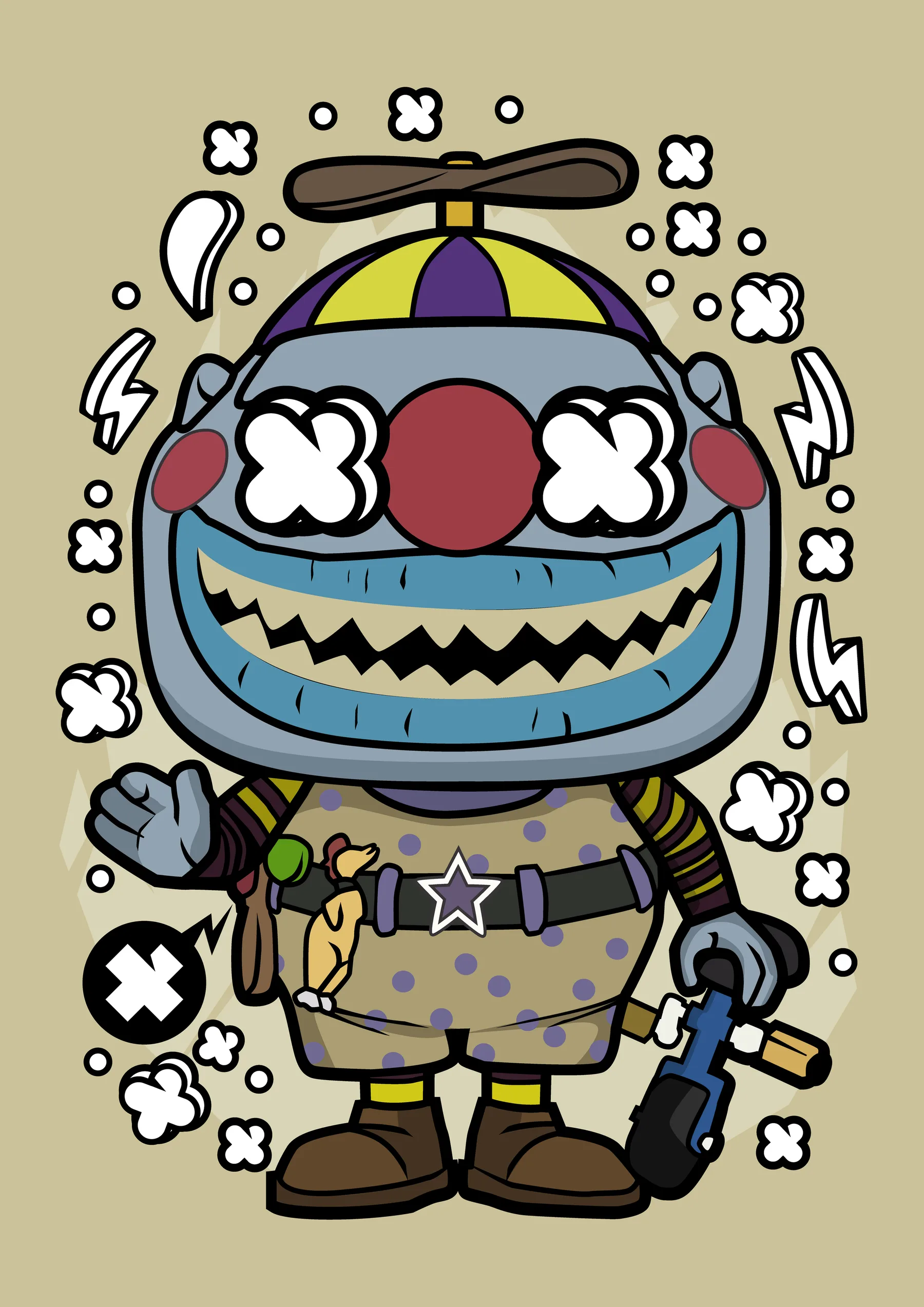 Payaso Robot con Helice
