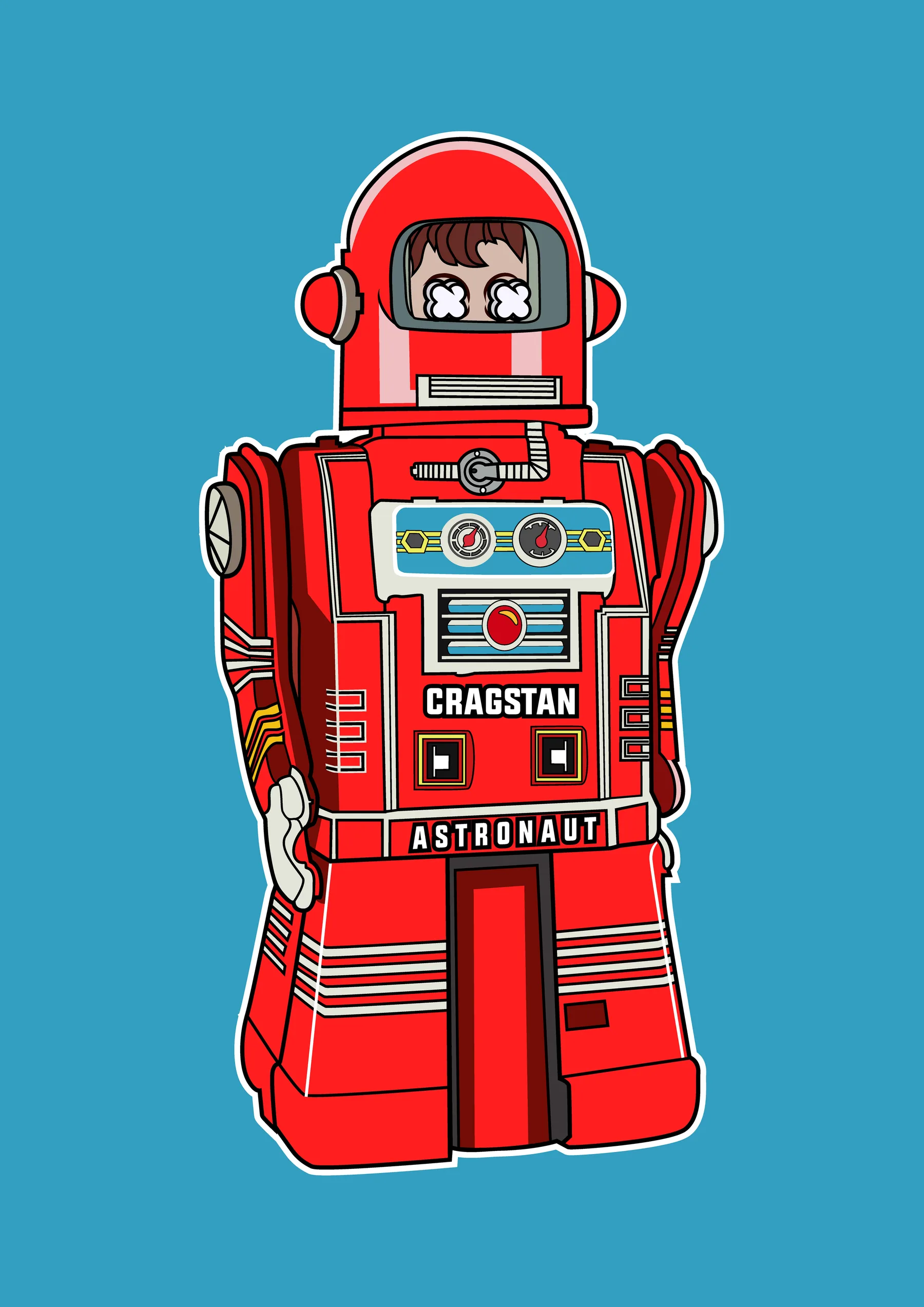 Robot Rojo Astronauta Crabstar