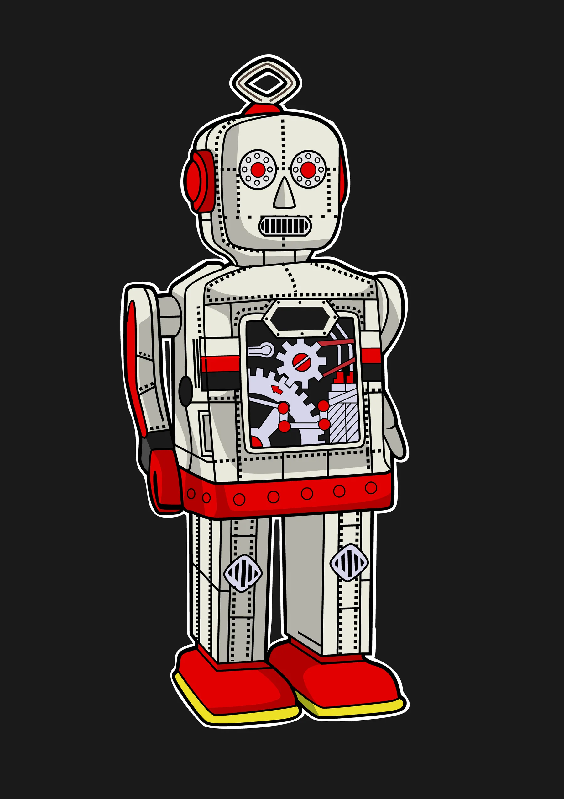 Robot Vintage Blanco