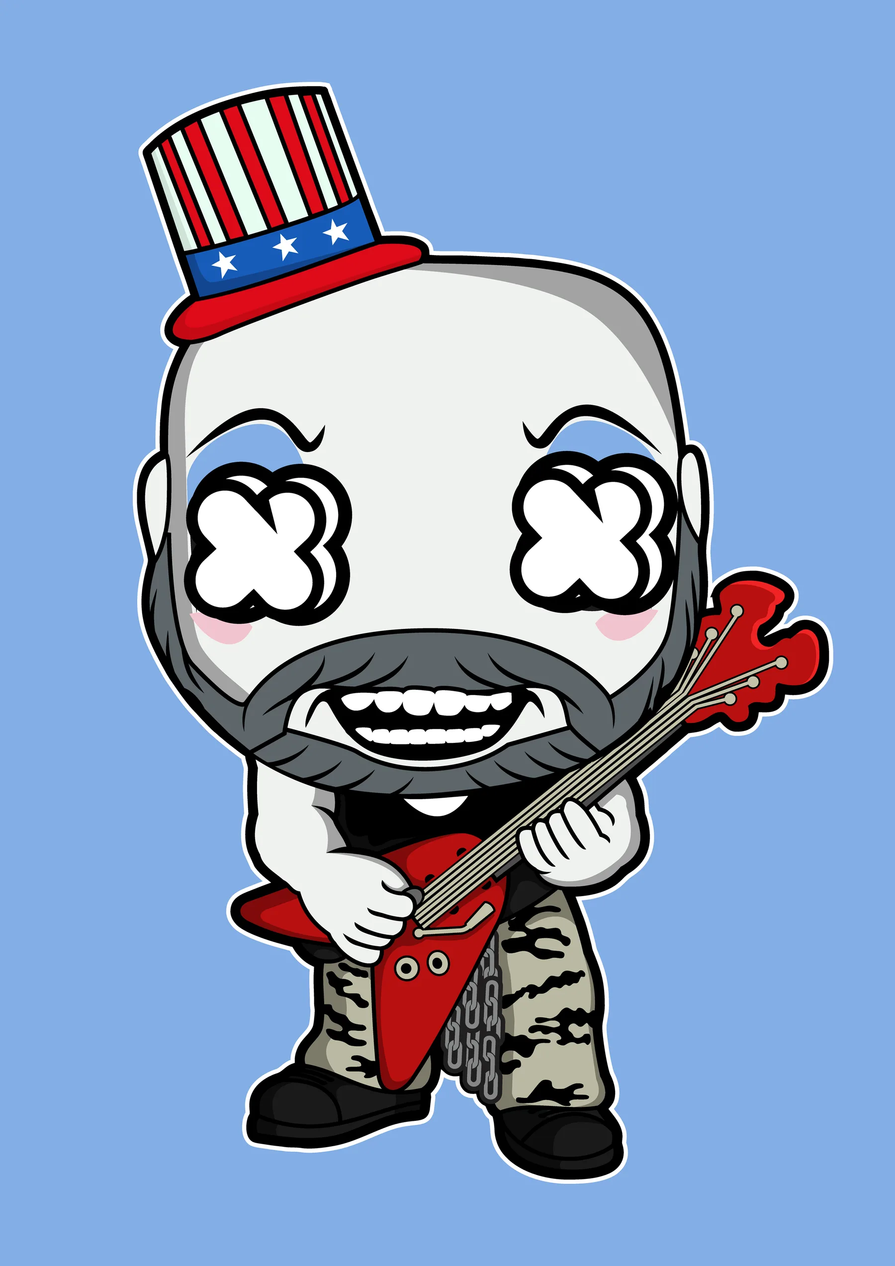Personaje Tio Sam con Guitarra