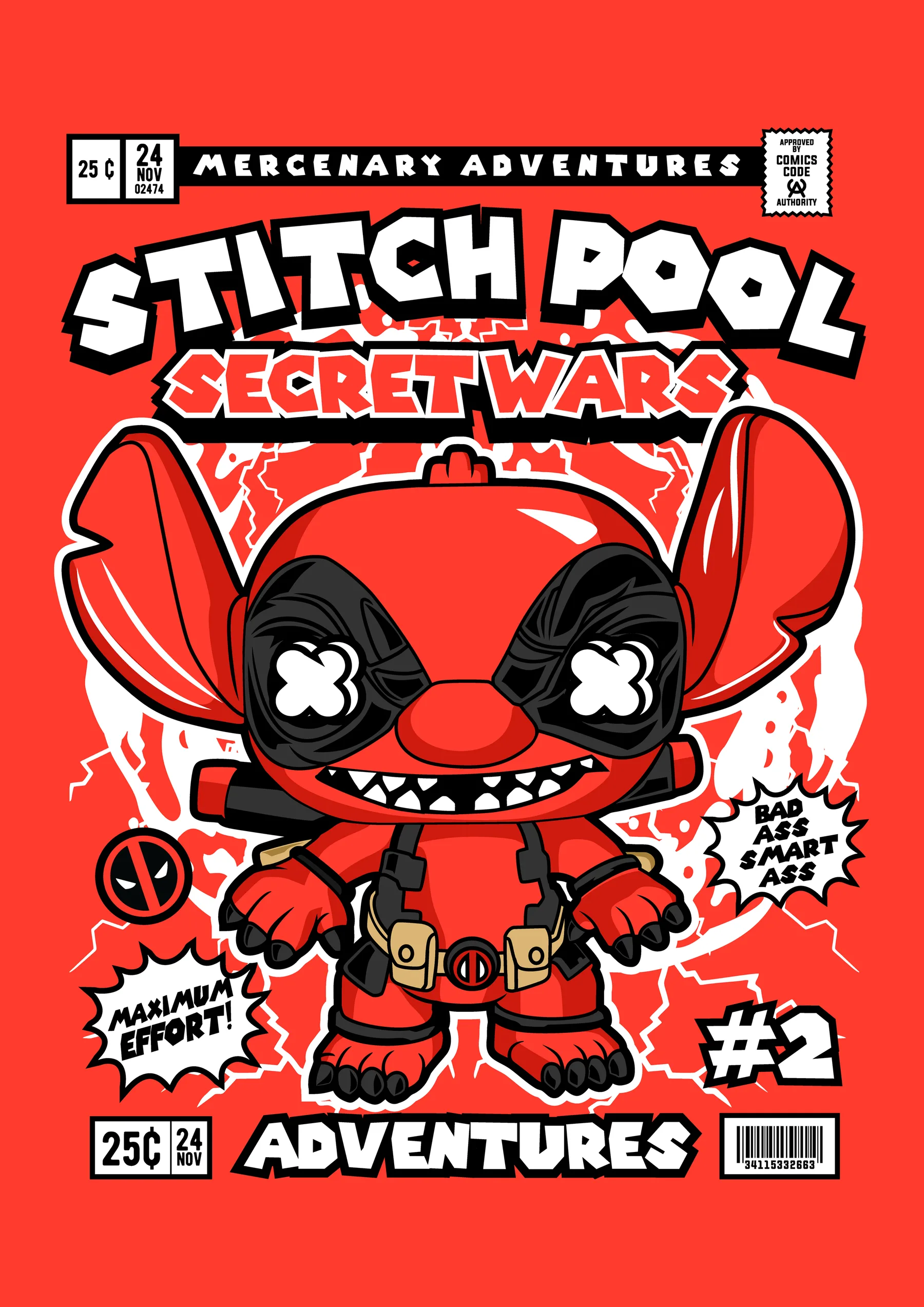 Stitch Estilo Deadpool