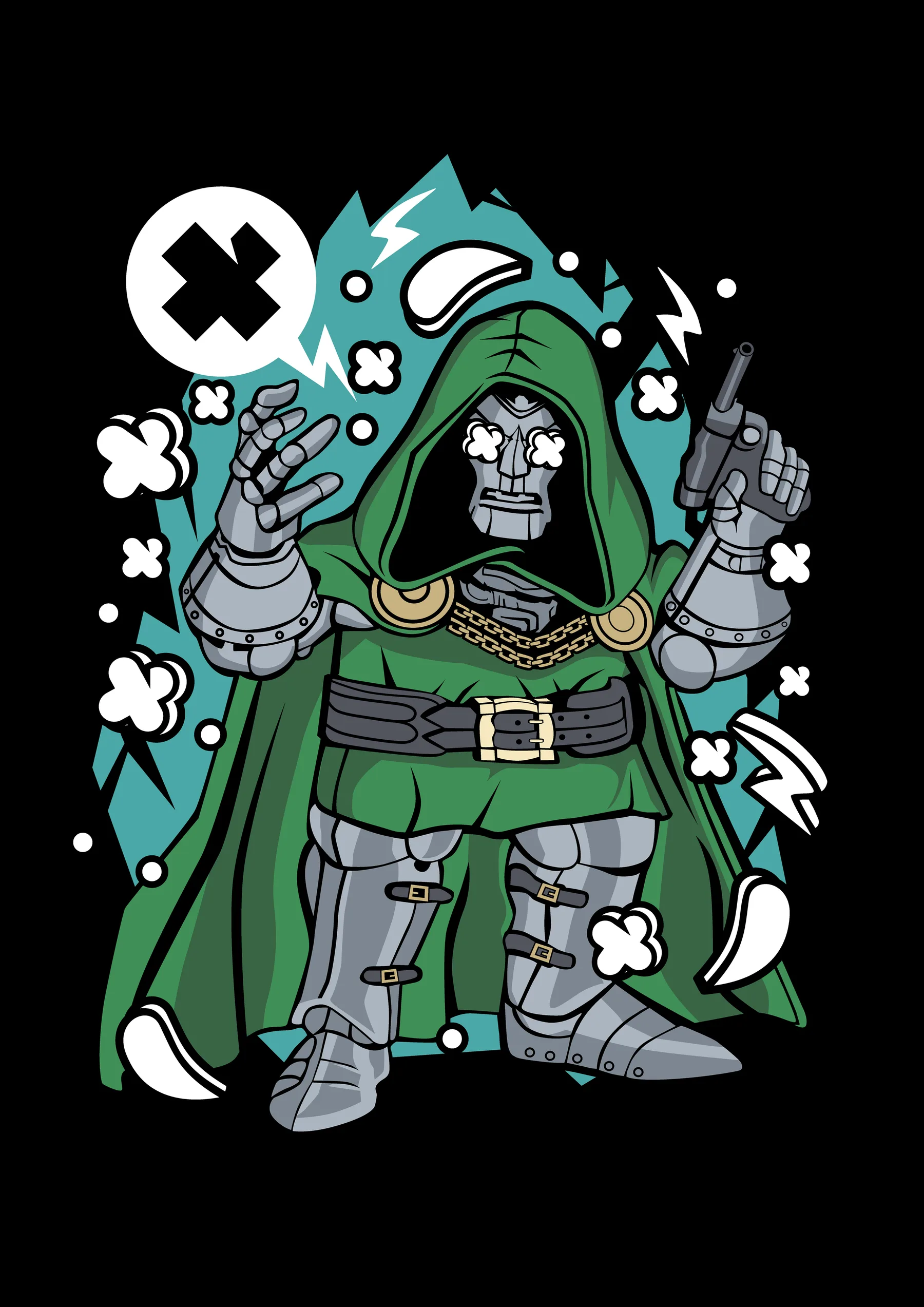 Personaje Estilo Doctor Doom Verde