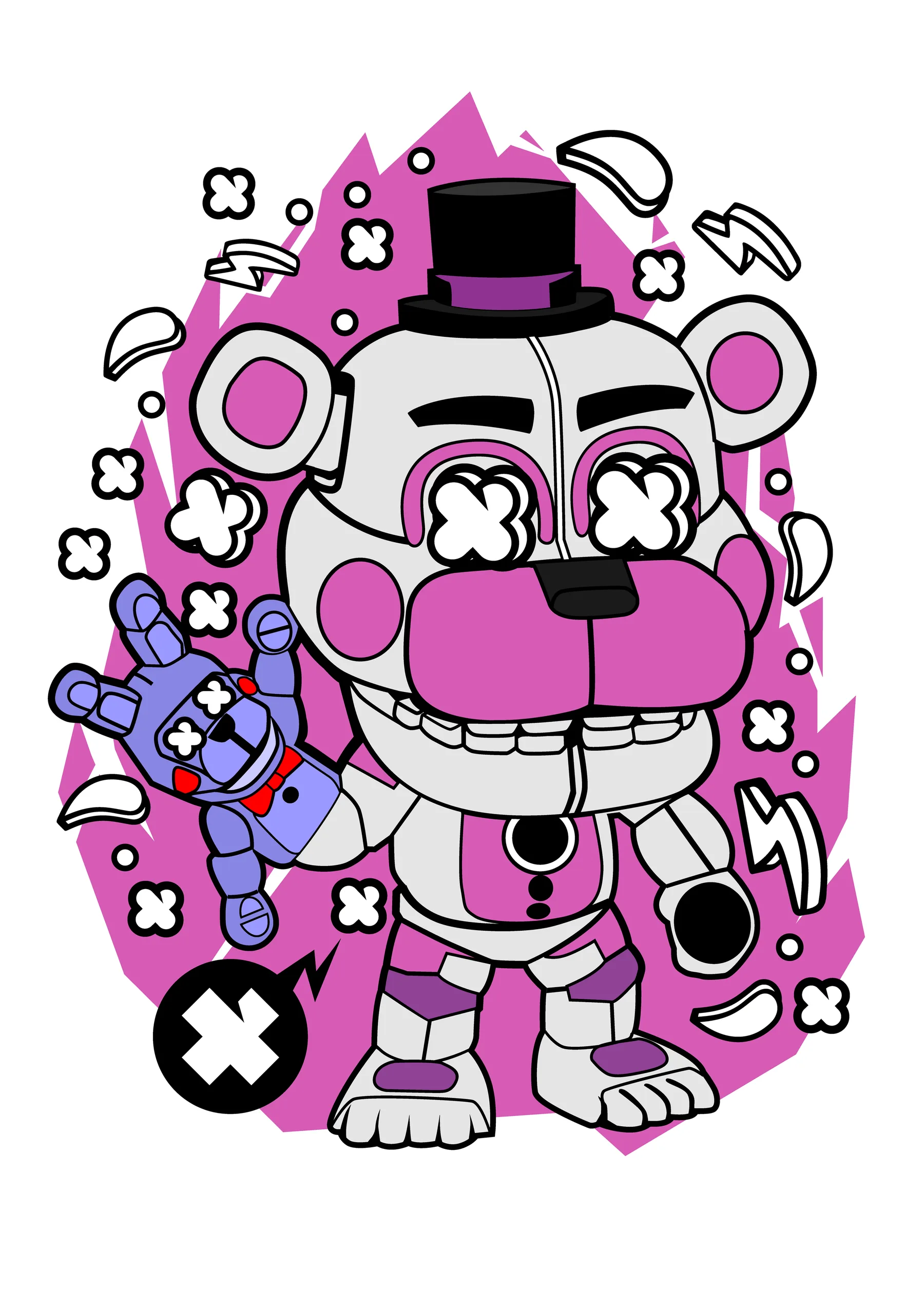 FNAF Foxy Rosa