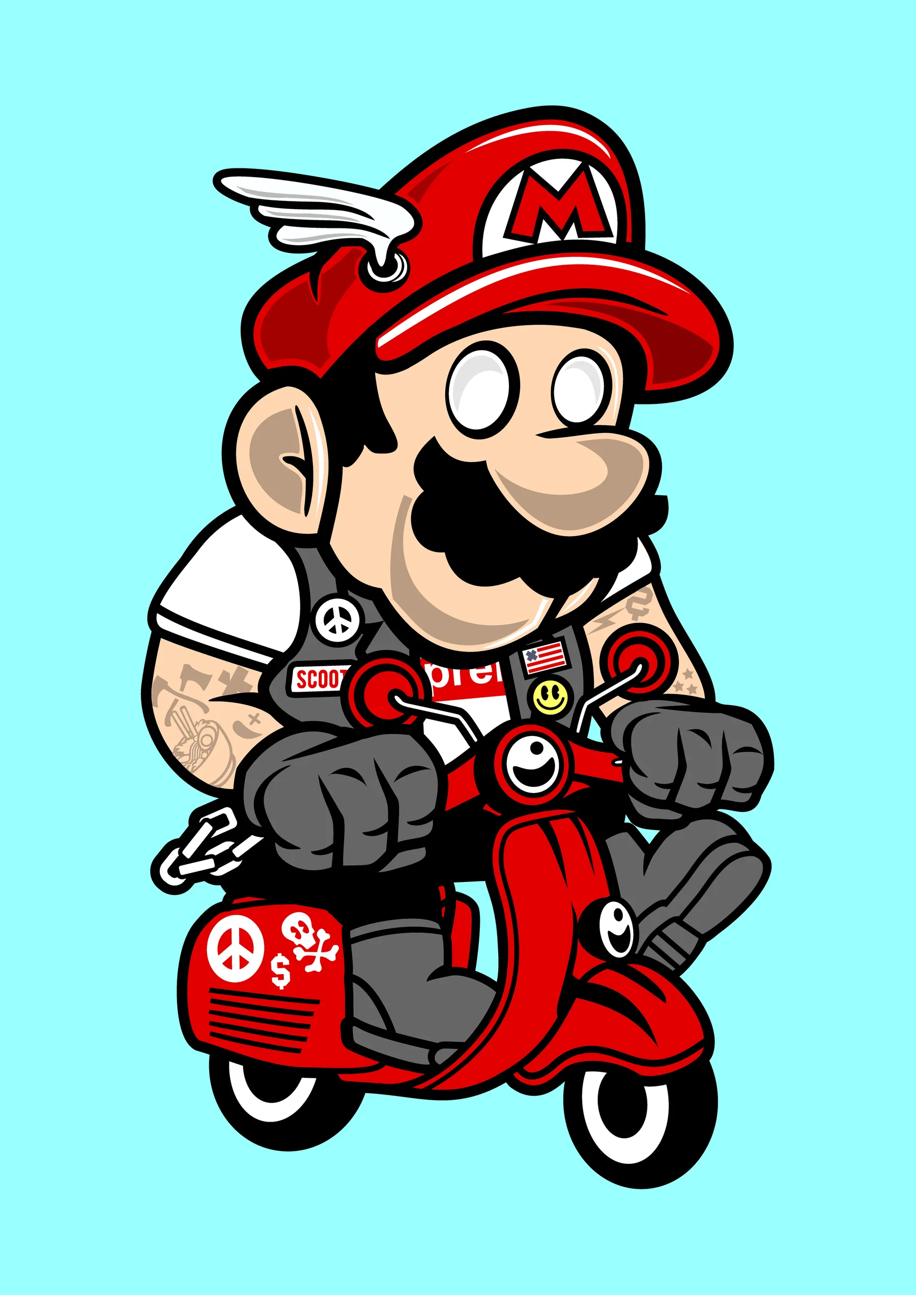 Mario en Scooter