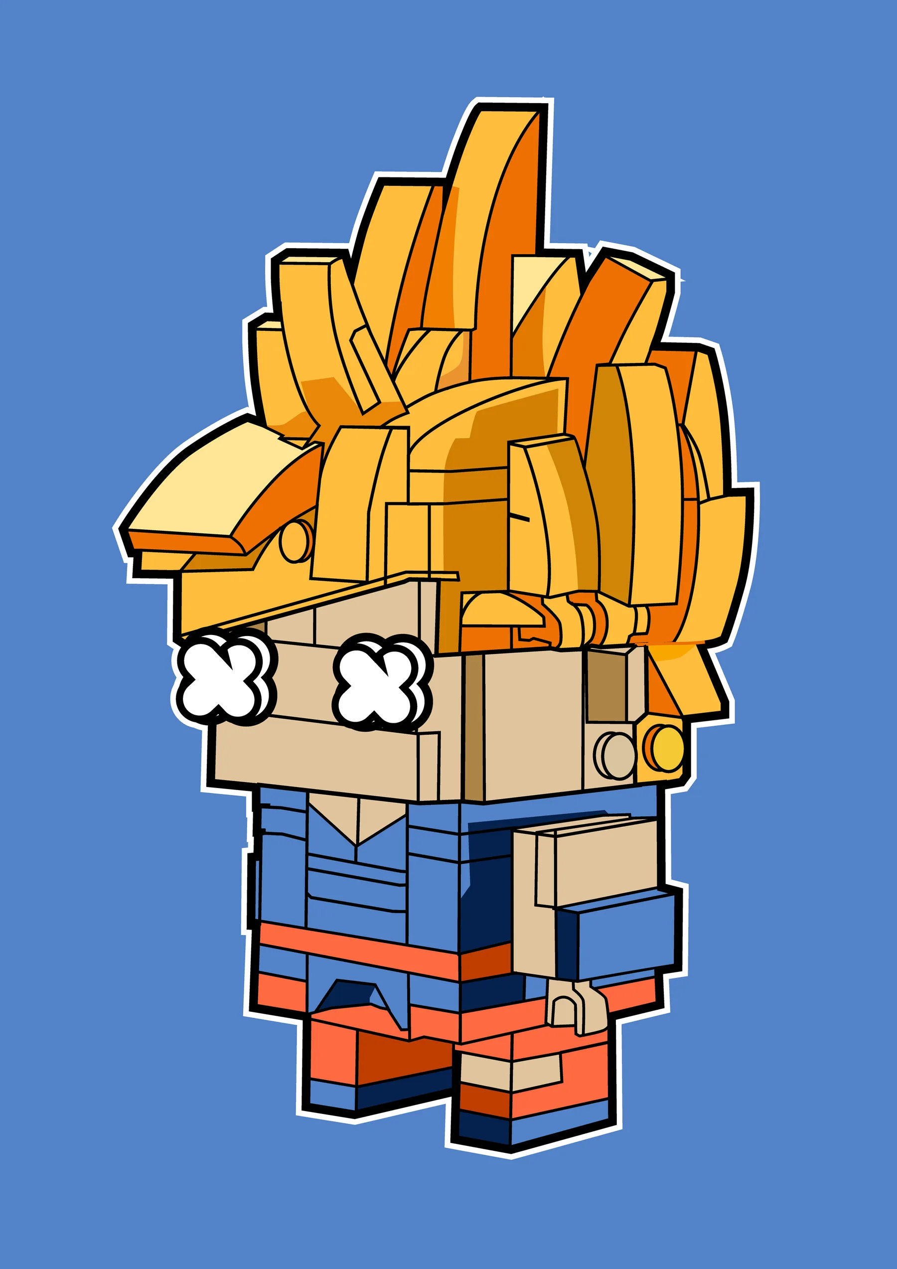 Personaje Lego con Peinado Puntiagudo
