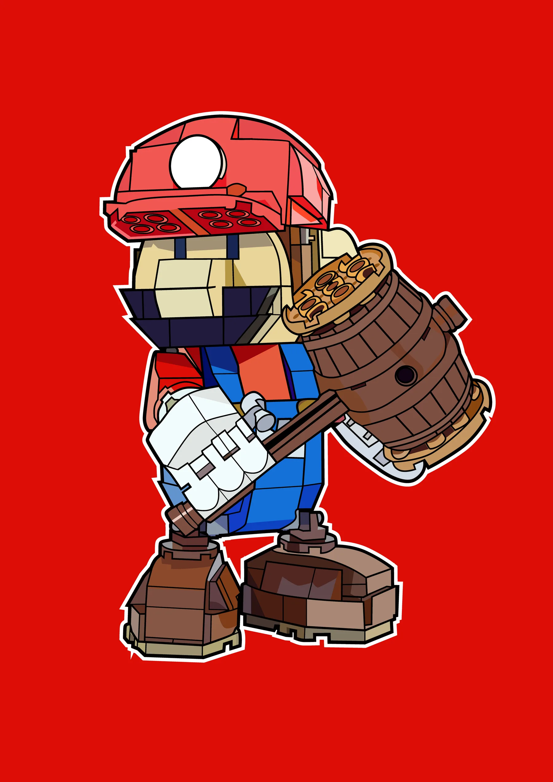 Mario Lego con Martillo
