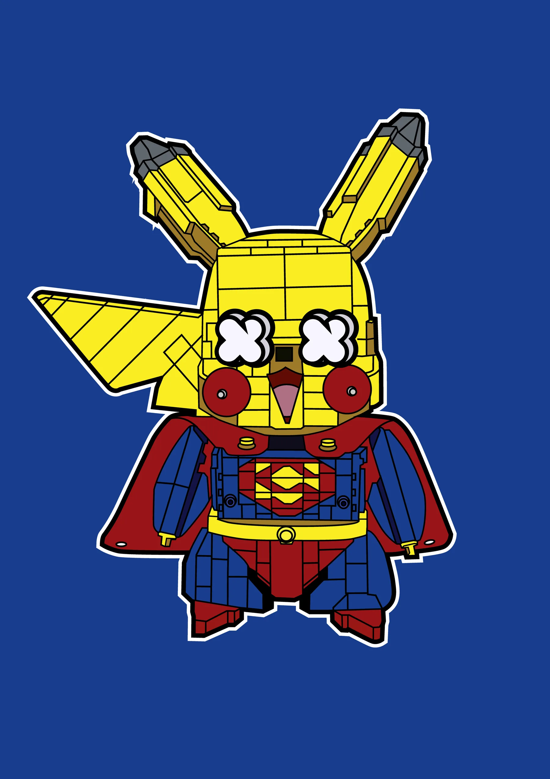 Pikachu Estilo Superman Lego