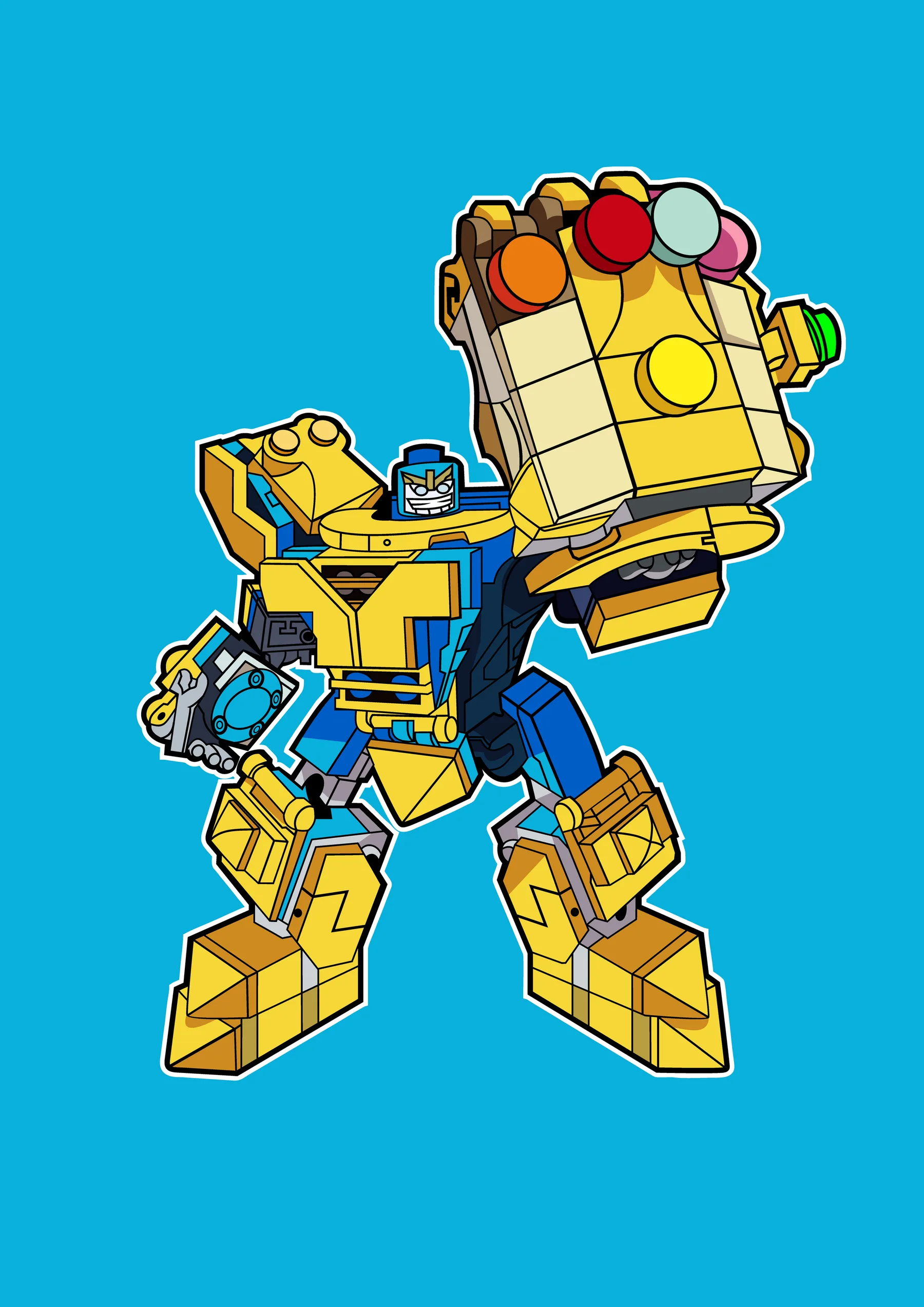 Robot Amarillo y Azul Lego