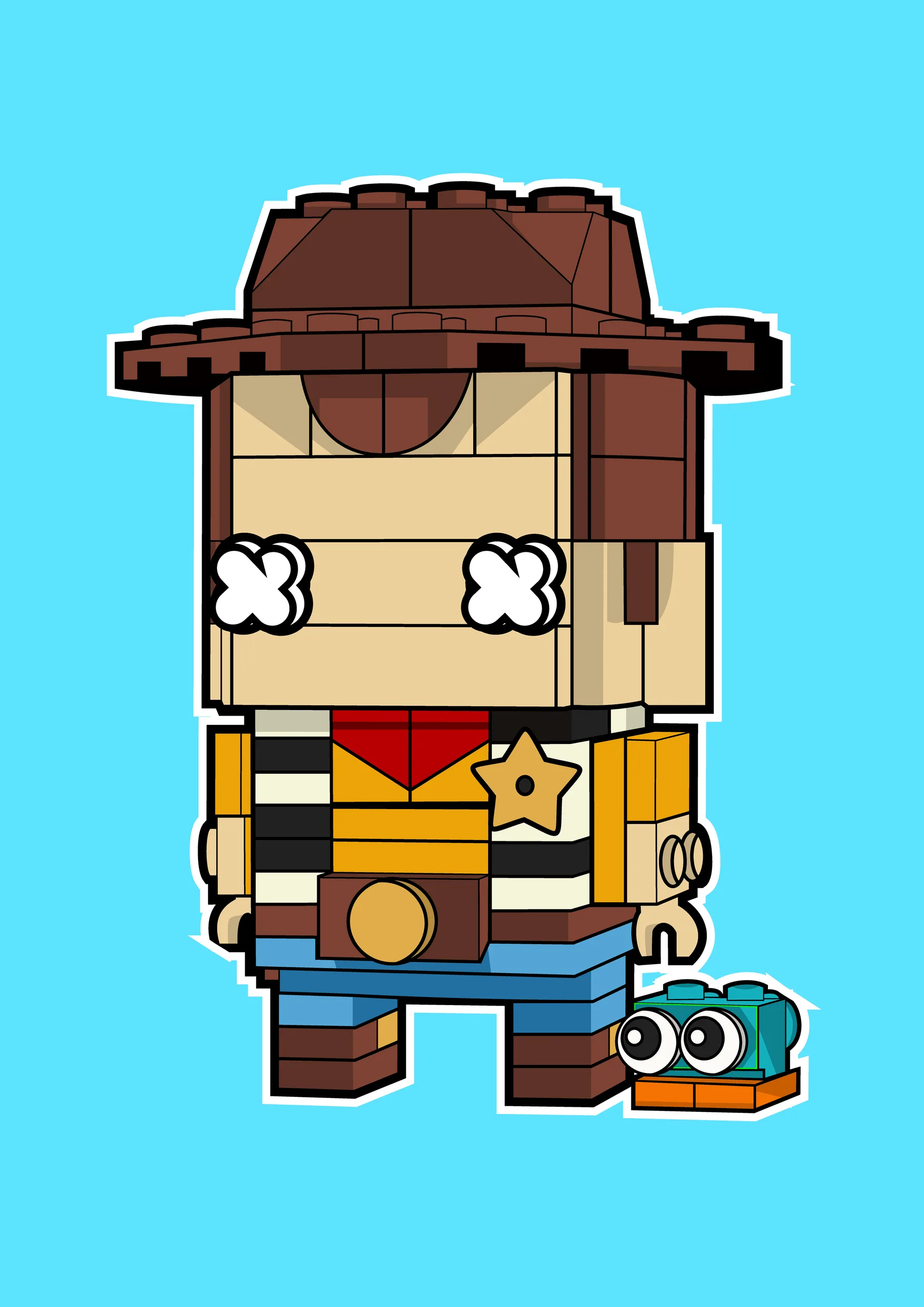 Vaquero Lego BrickHeadz Estilo Woody