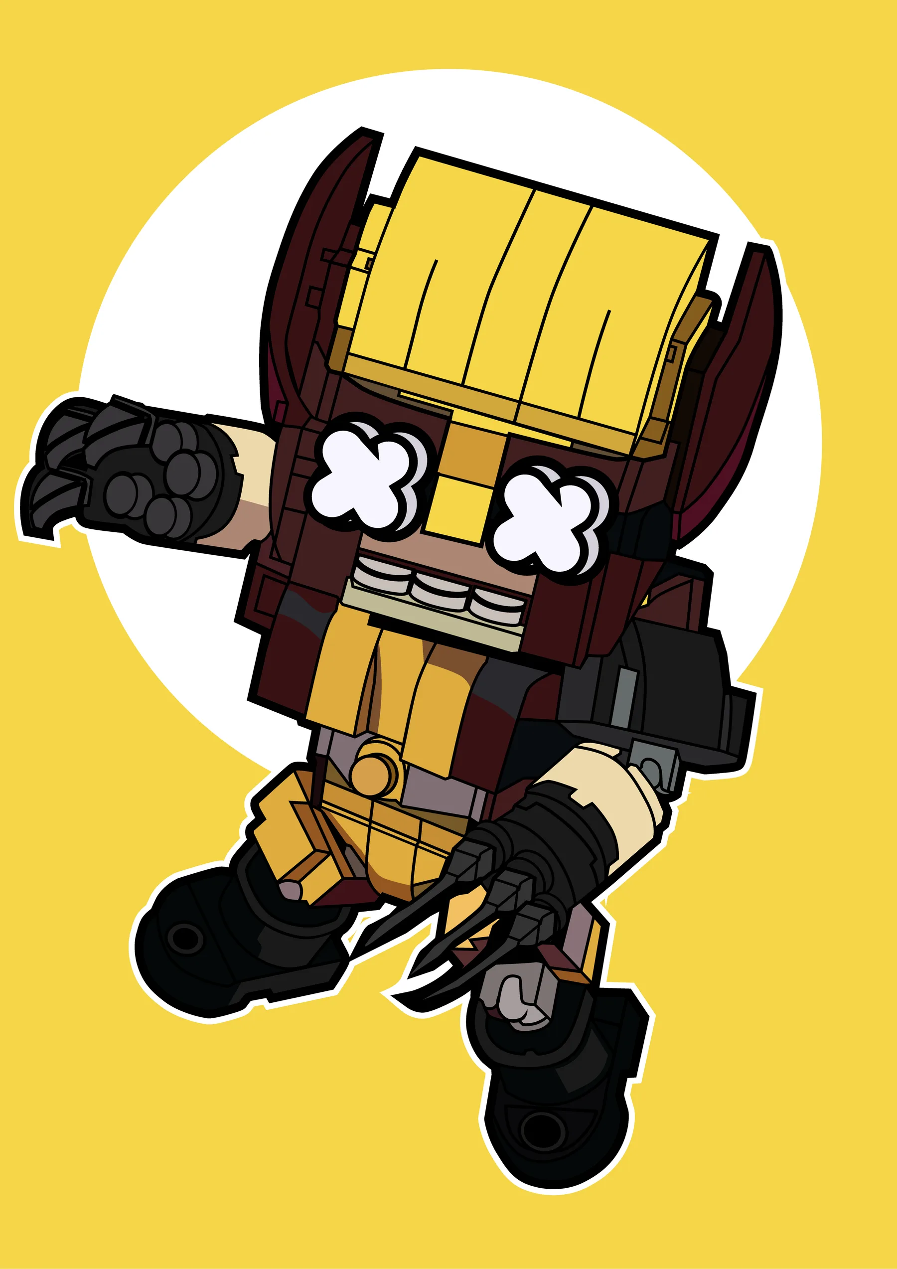 Personaje con Sombrero de Vaquero Saltando Lego