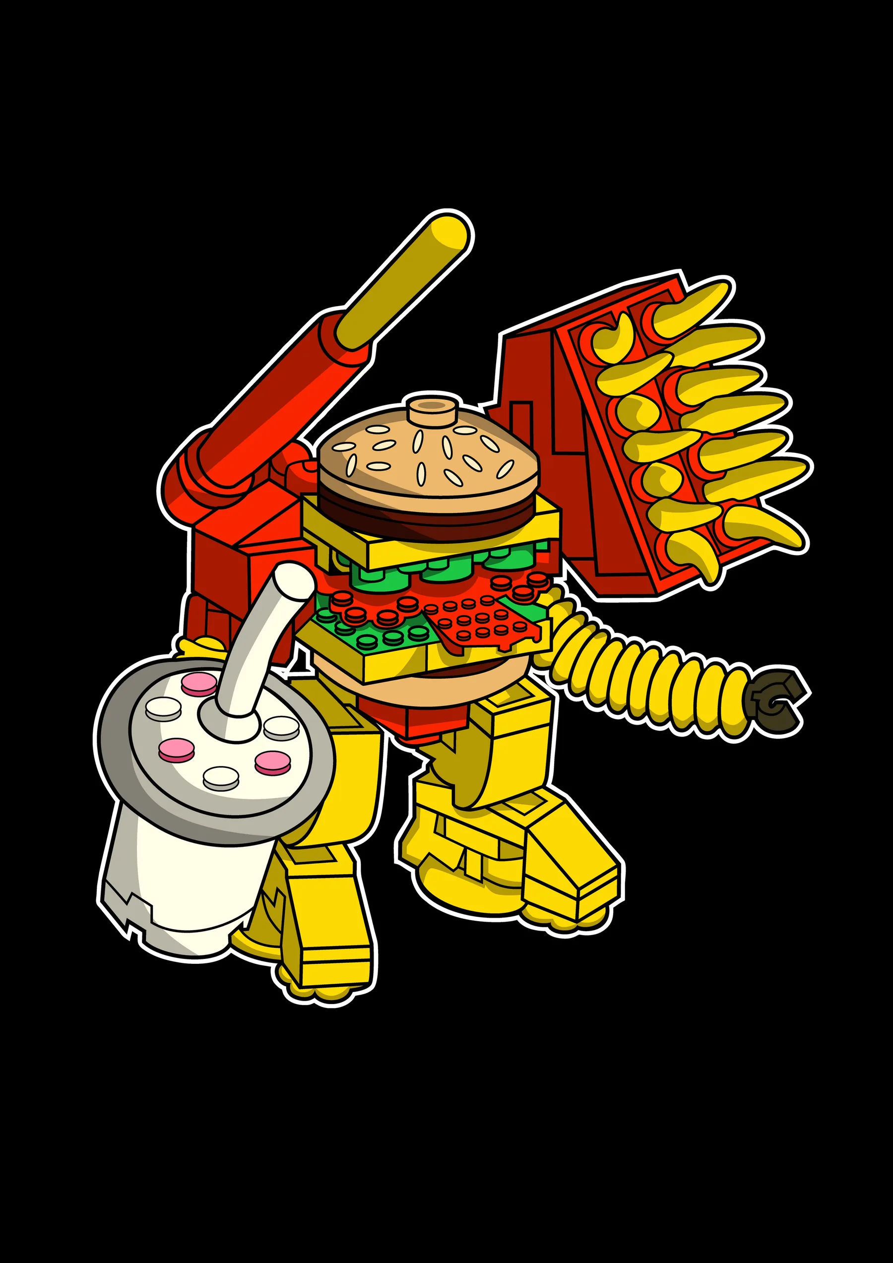Robot Lego con Hamburguesa