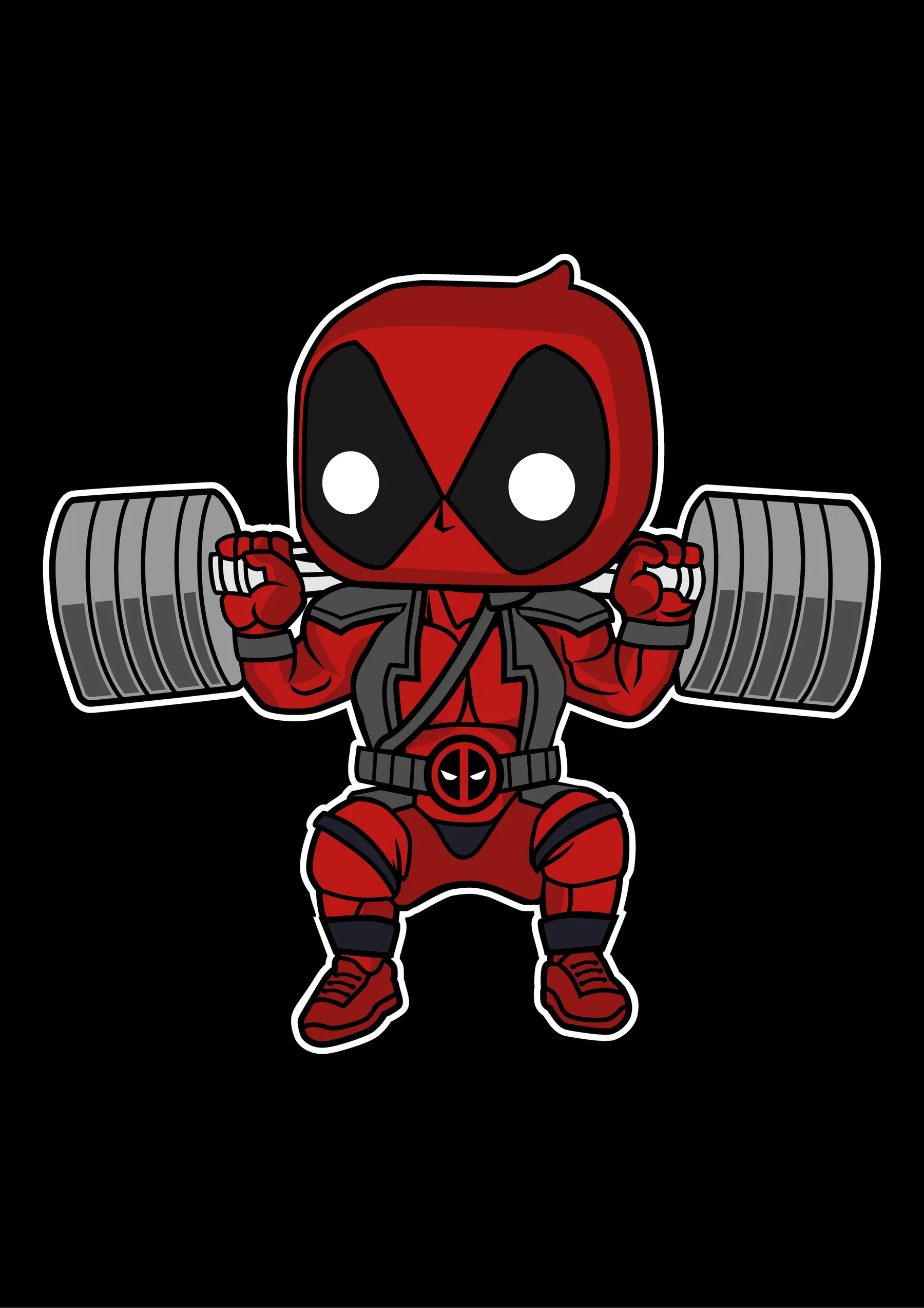 Deadpool Levantando Pesas