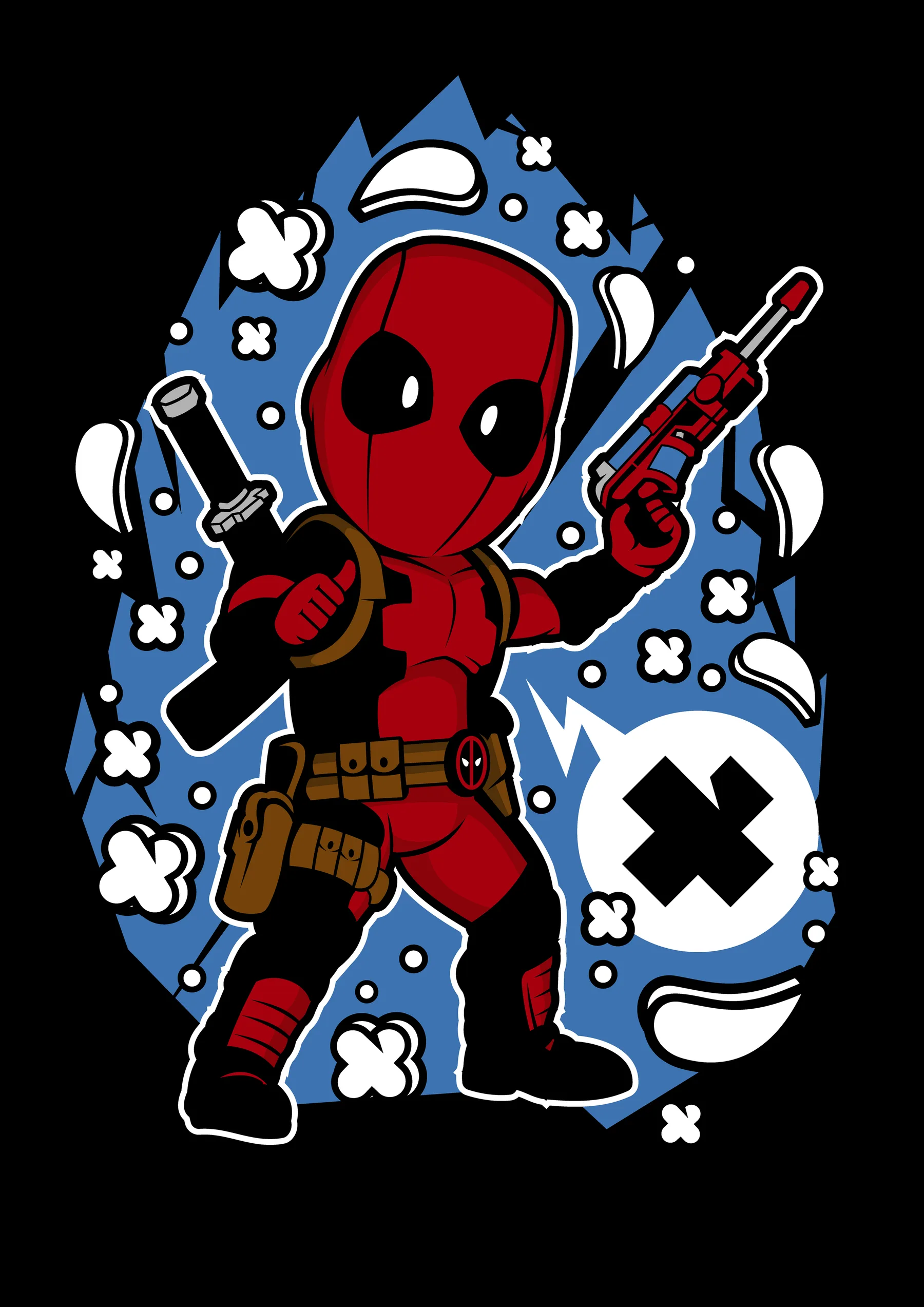 Deadpool Pistolero Azul