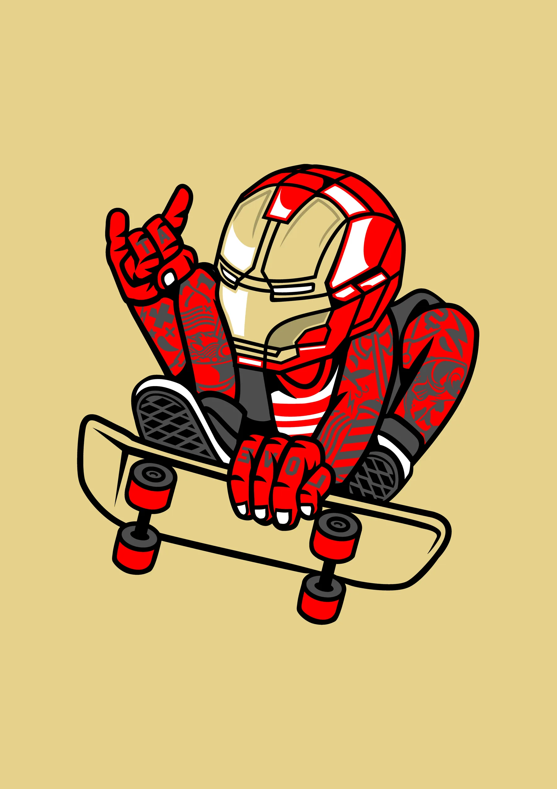 Iron Man Patineta