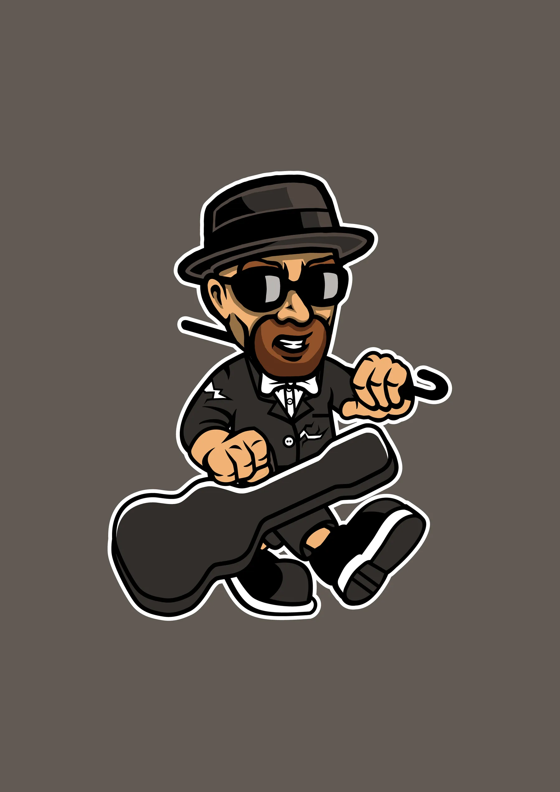 Rockero con Guitarra
