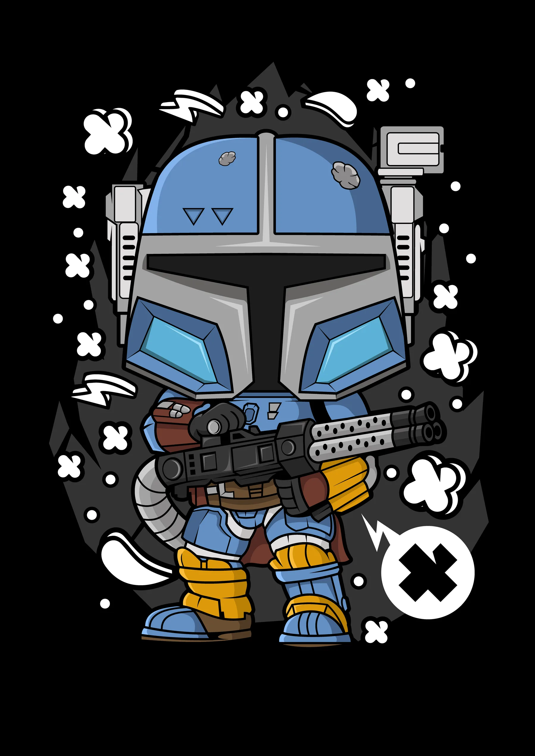 Star Wars - Mandalorian Azul