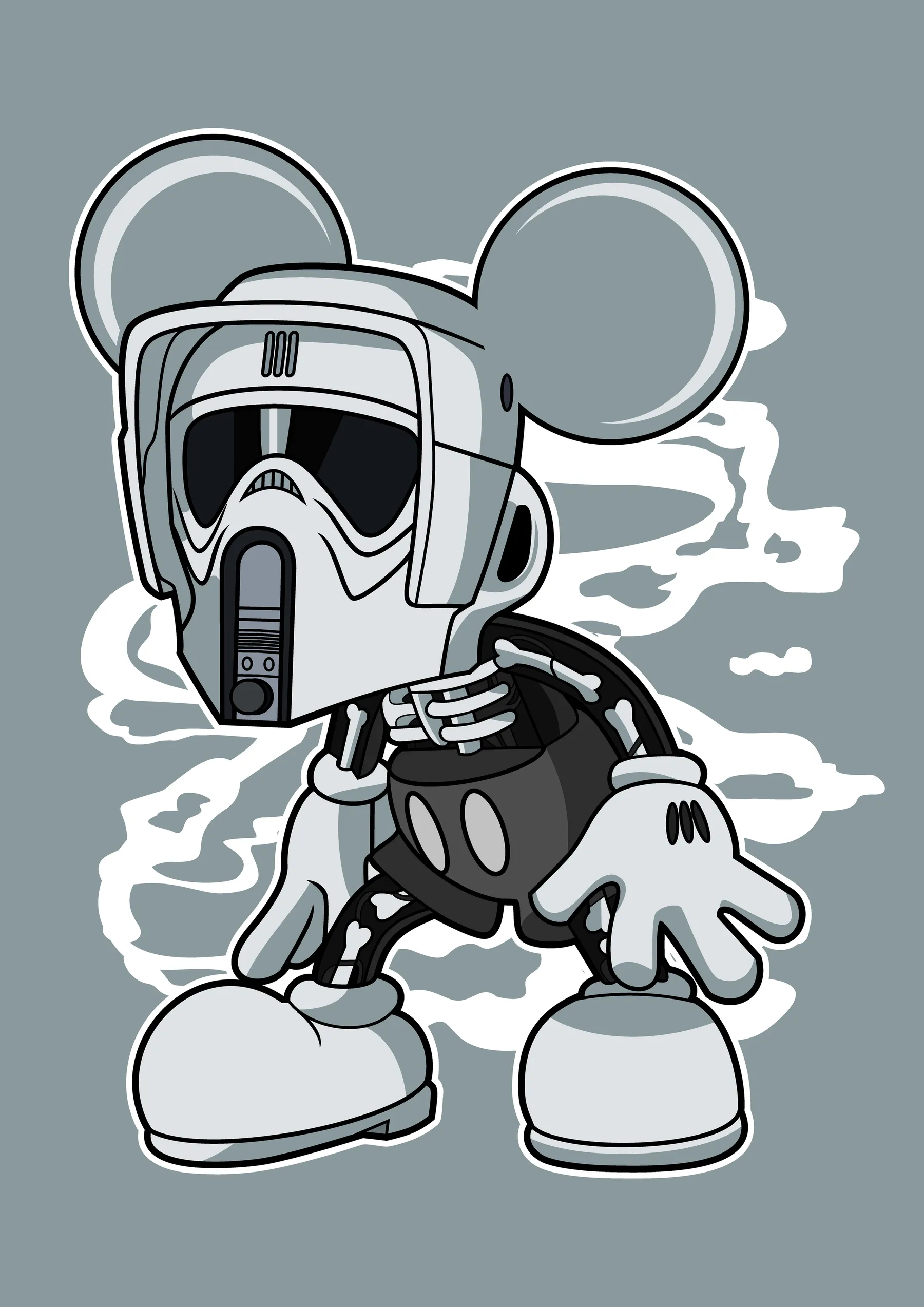 Mickey Mouse Estilo Darth Vader Casco