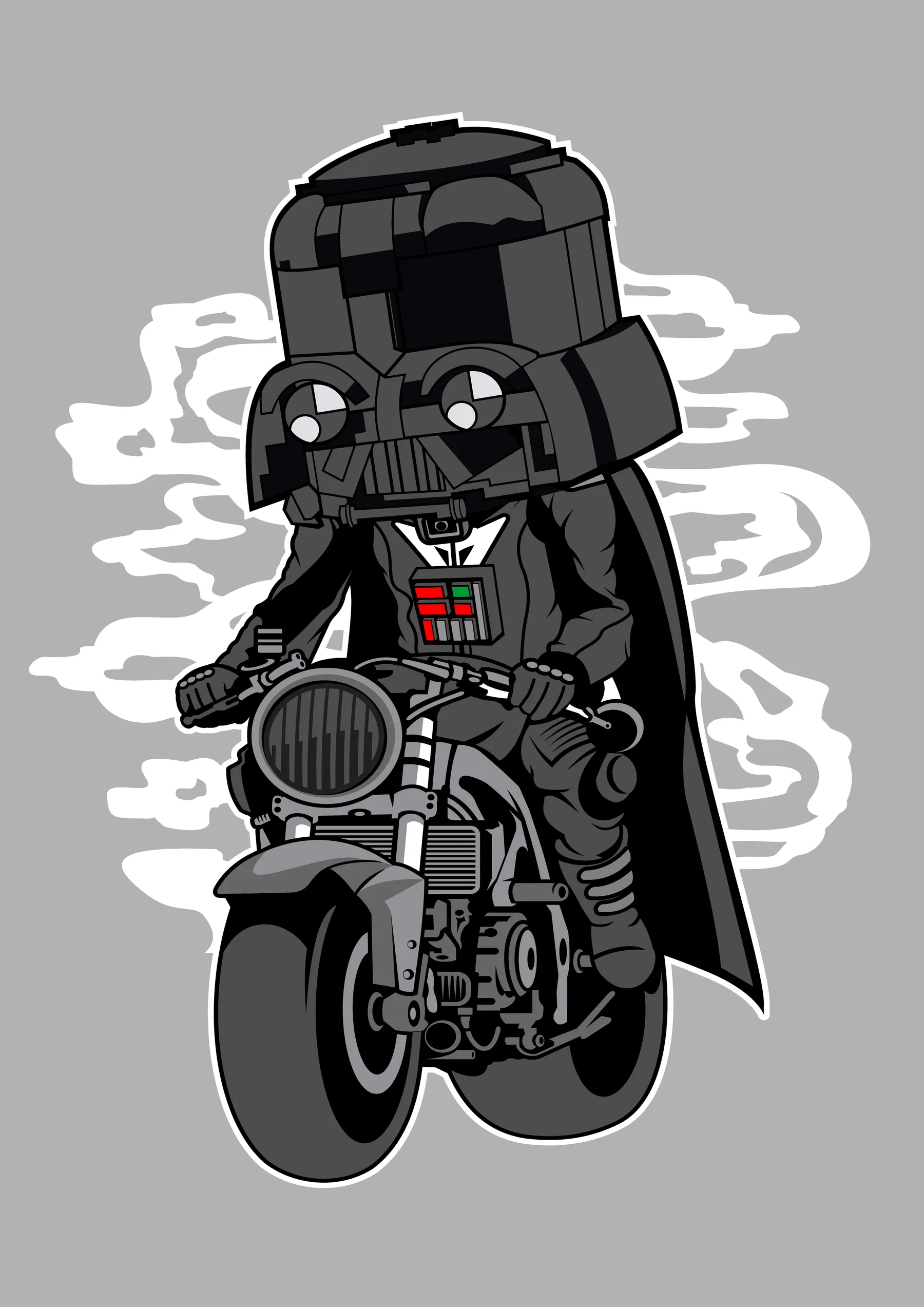 Darth Vader en Motocicleta