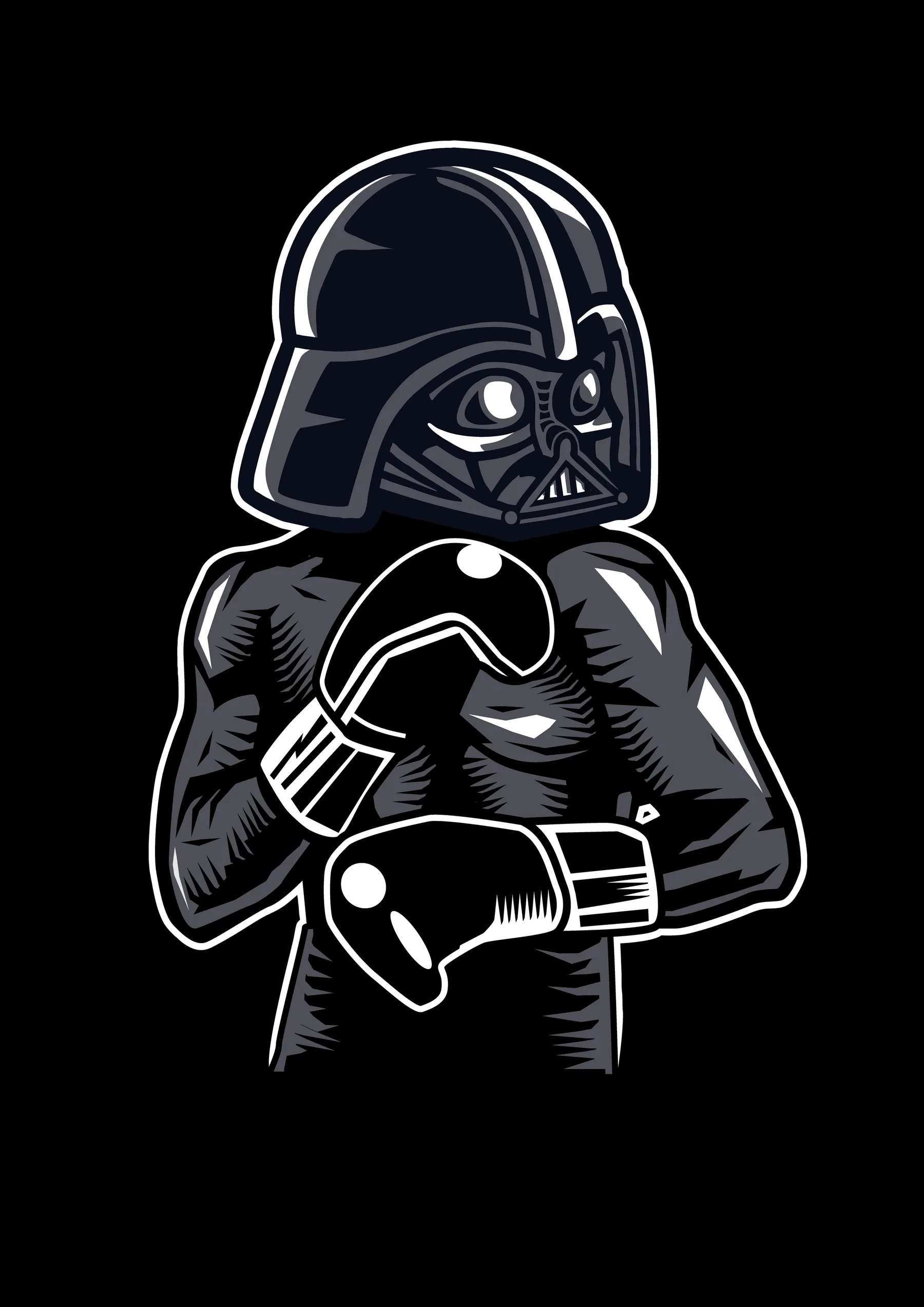 Darth Vader Cabeza Grande Chibi