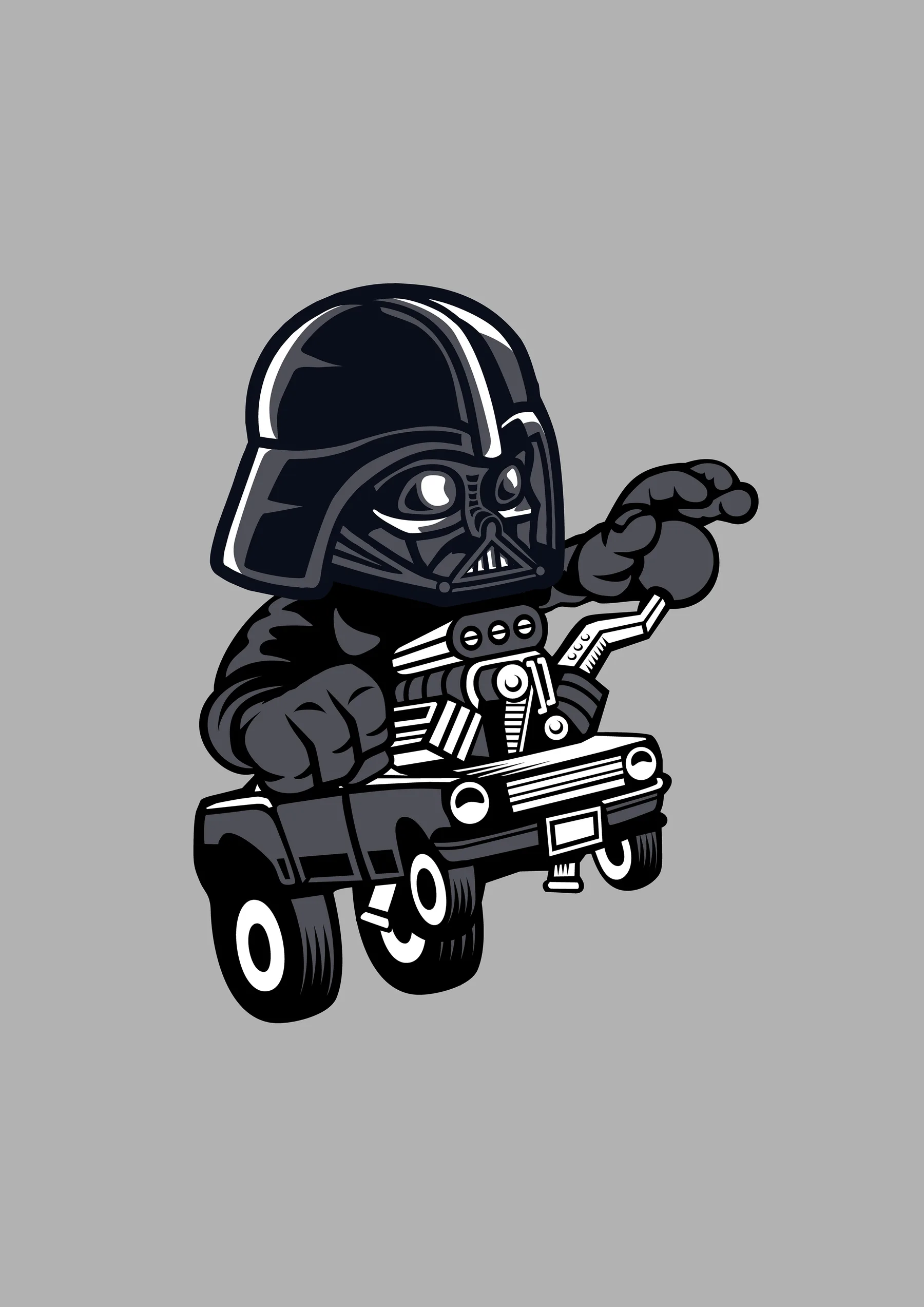 Darth Vader en Auto de Juguete
