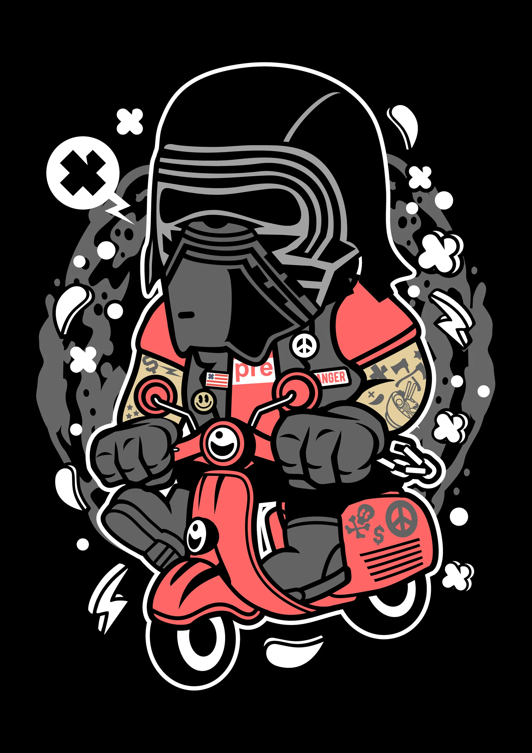 Kylo Ren en Scooter