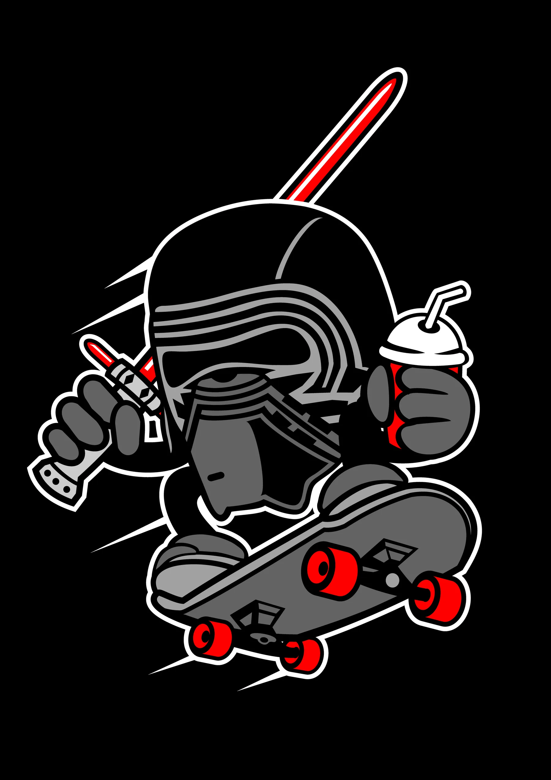 Kylo Ren en Patineta
