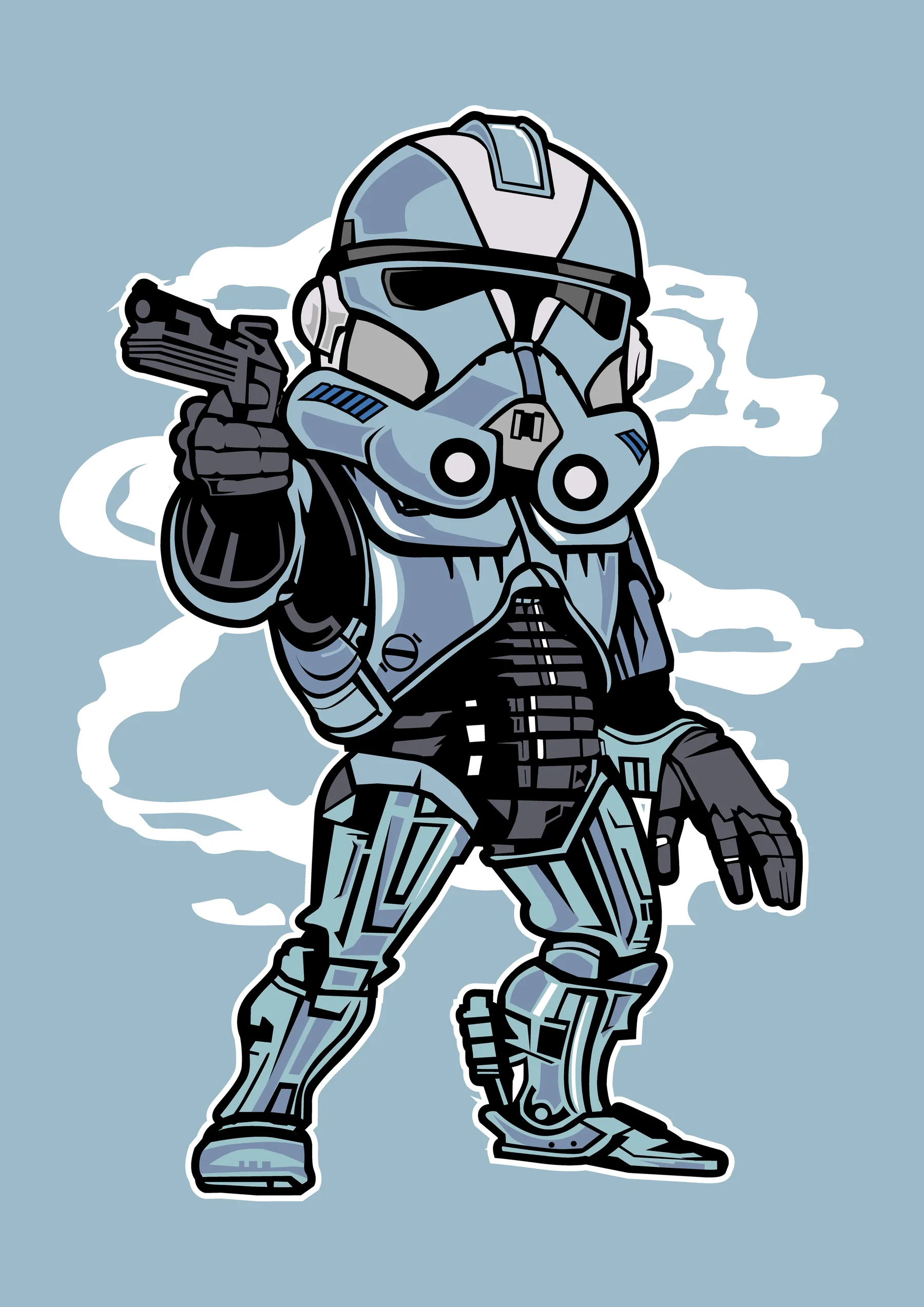 Stormtrooper Apuntando Arma de Cerca