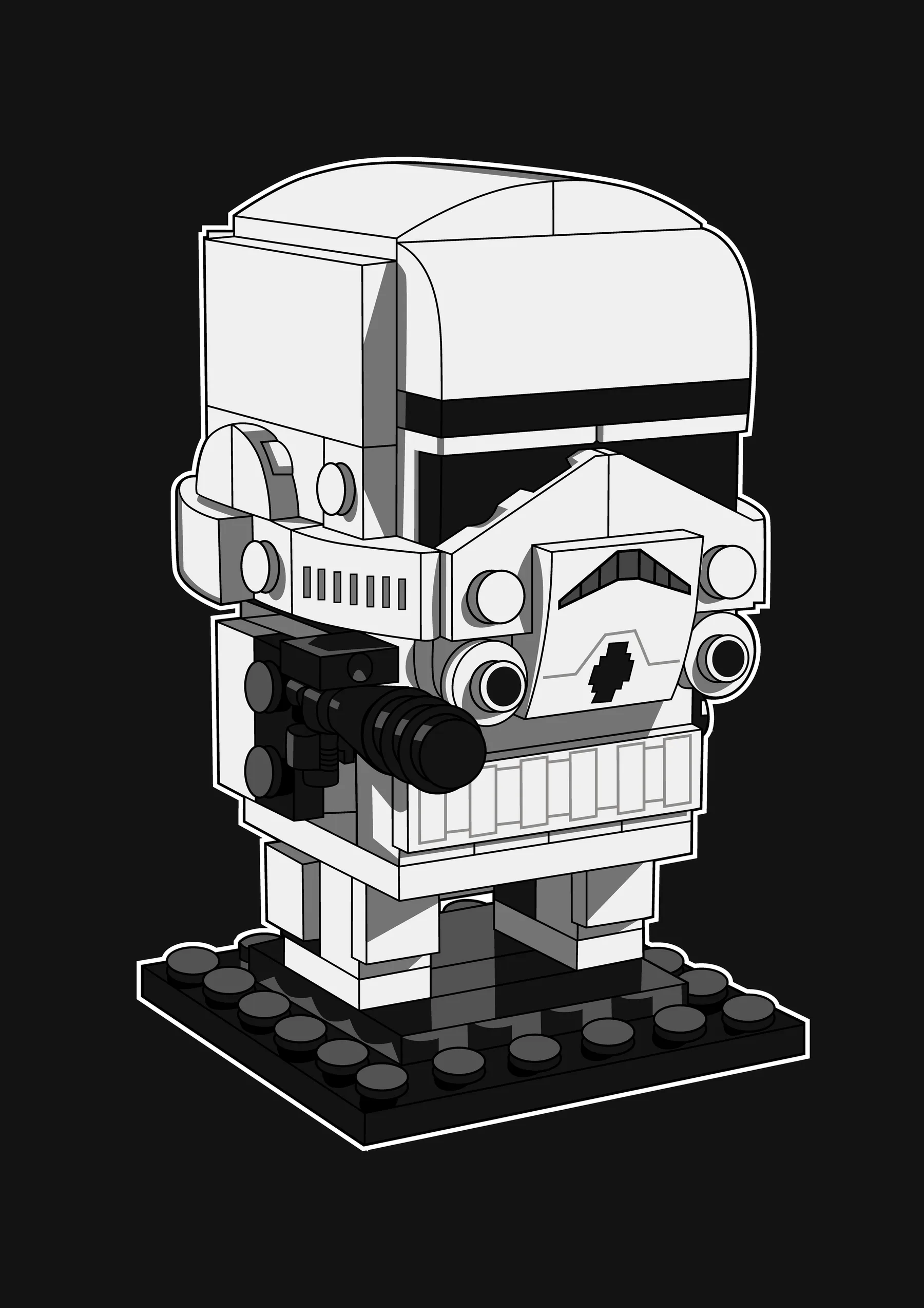 Stormtrooper Estilo Lego Grande