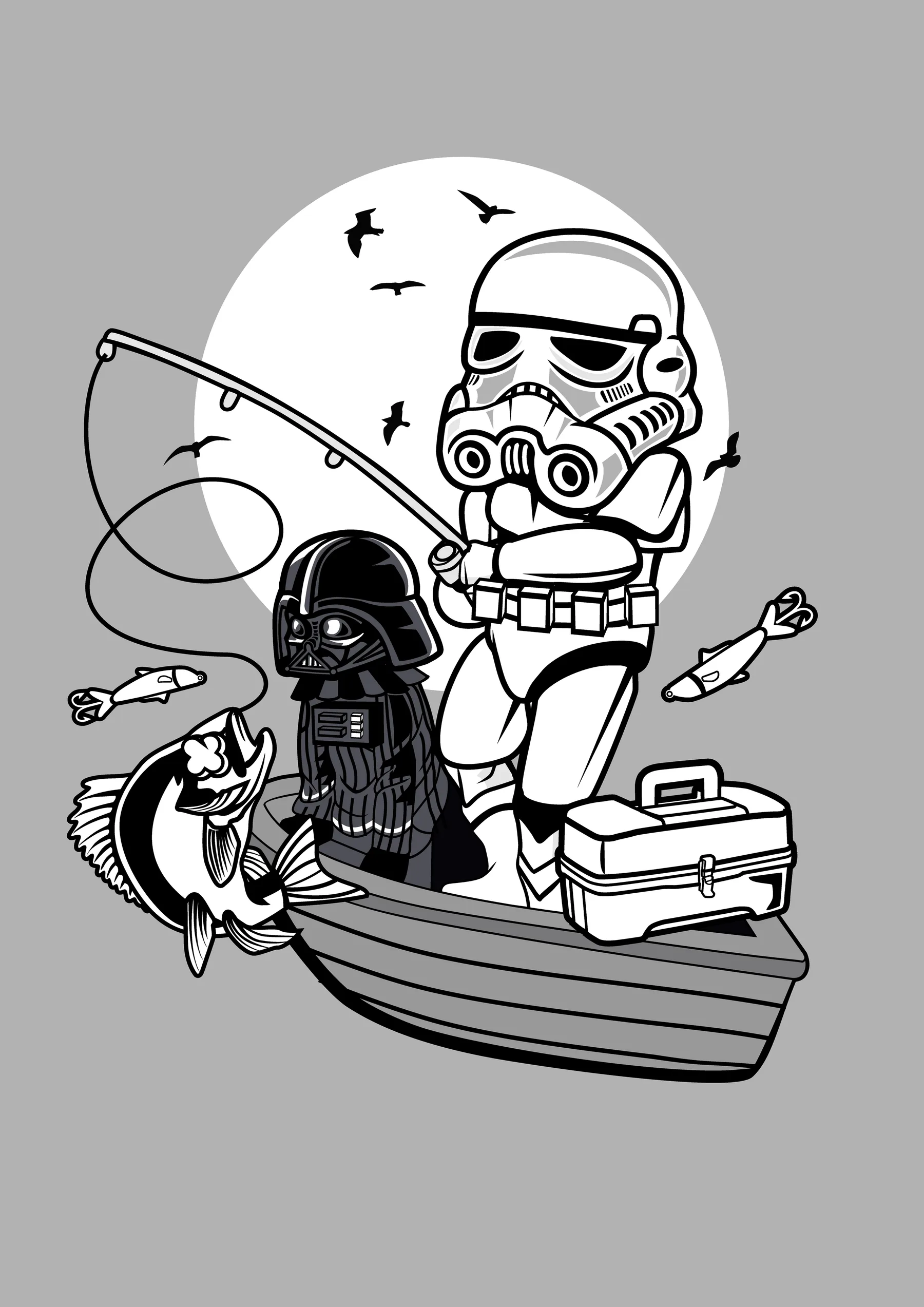 Stormtrooper Pescando en Bote