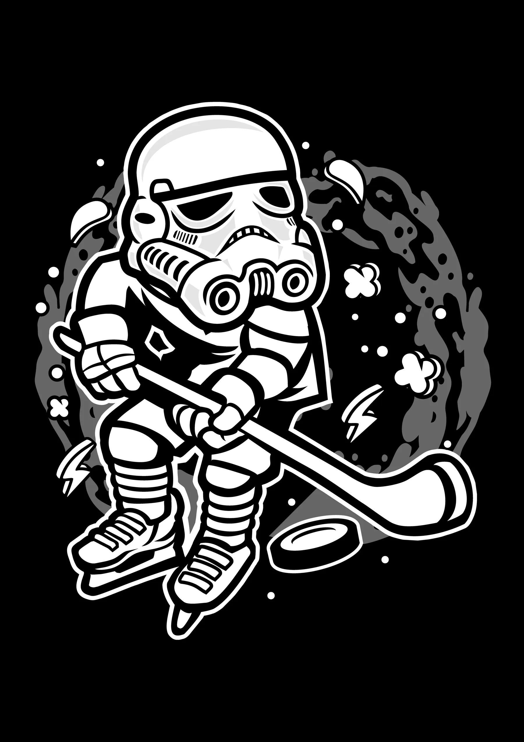 Stormtrooper Jugando Hockey Circular