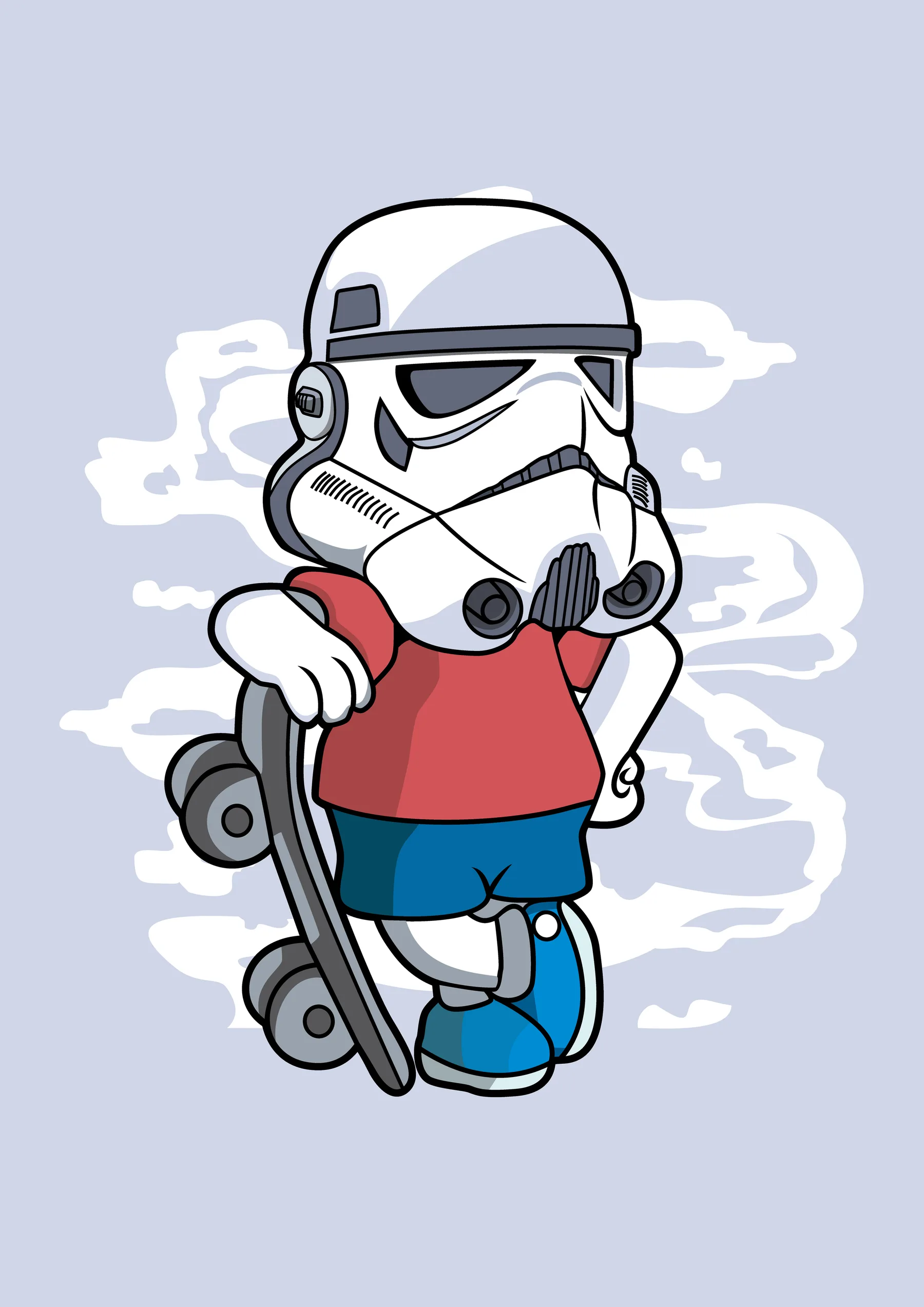 Stormtrooper en Patineta
