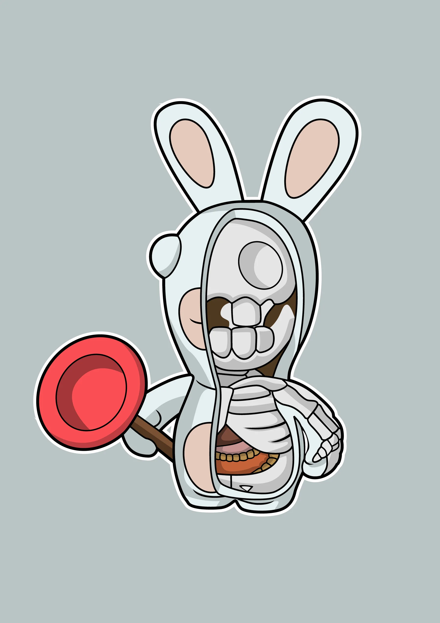 Rabbid Conejo Loco Rayos X