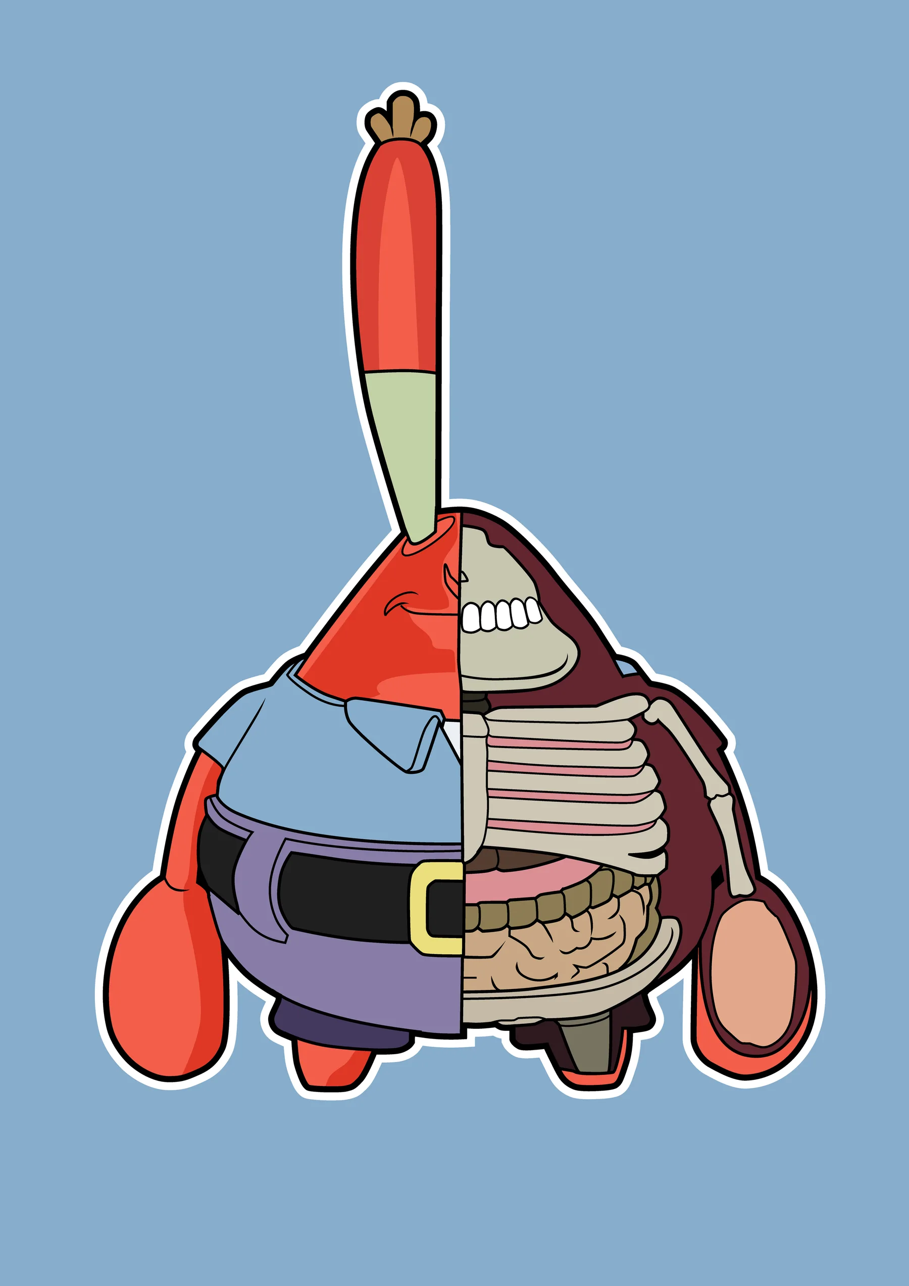 Personaje Marino Estilo Bob Esponja Rayos X