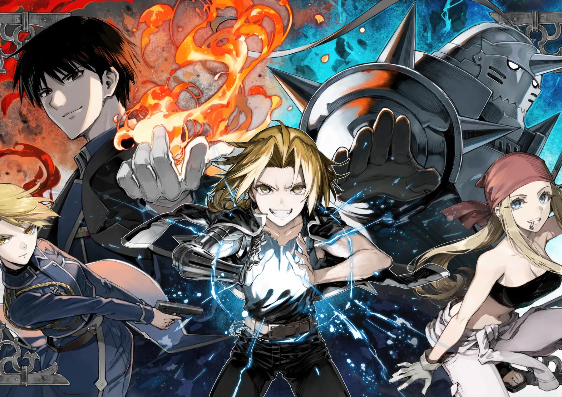 Fullmetal Alchemist Roy Mustang y Elenco en Accion