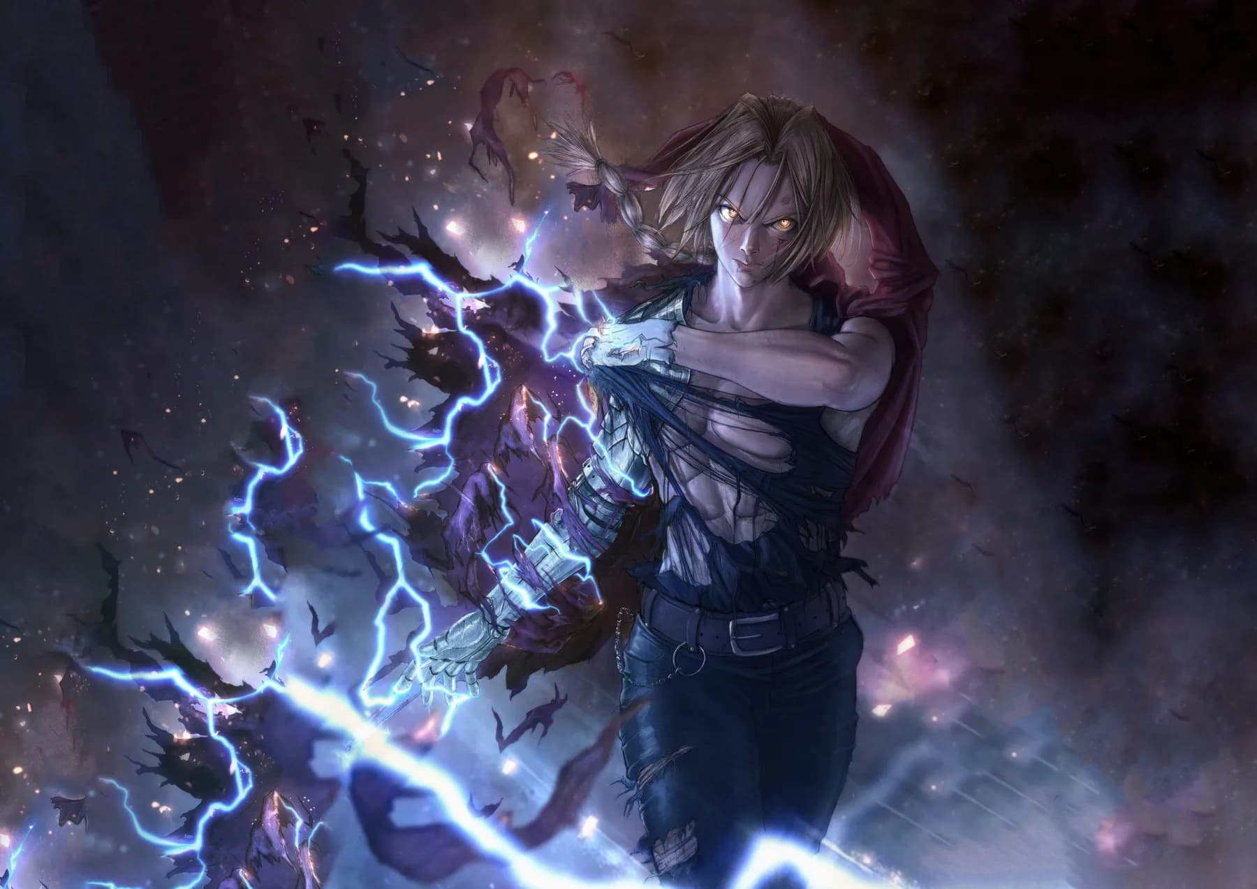 Edward Elric Rayo y Brazo de Automail