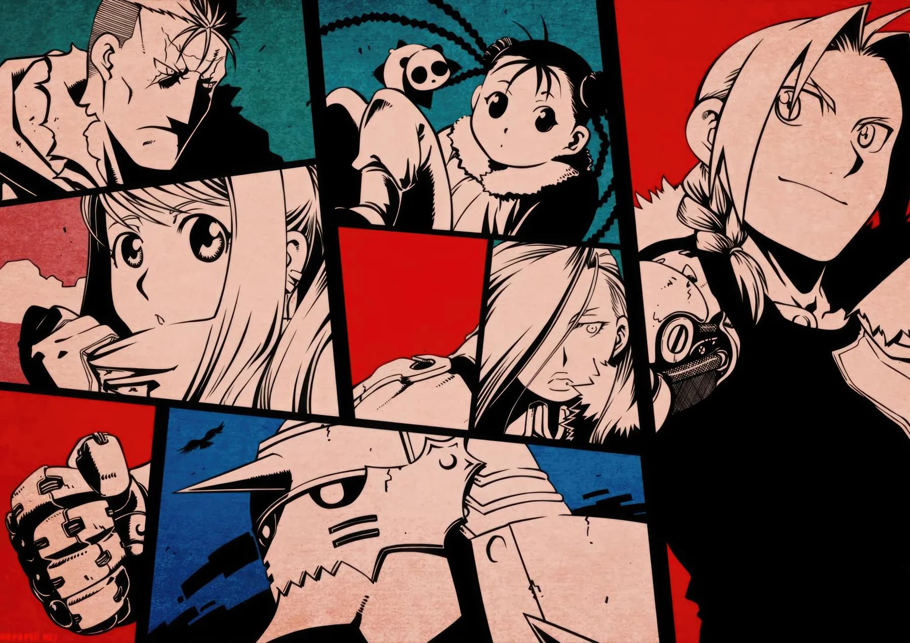 Fullmetal Alchemist Collage de Personajes Comic