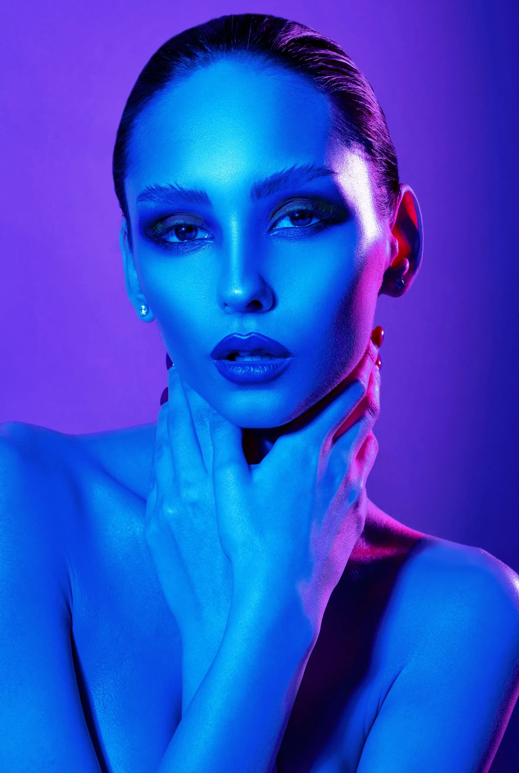 Retrato Neon Azul
