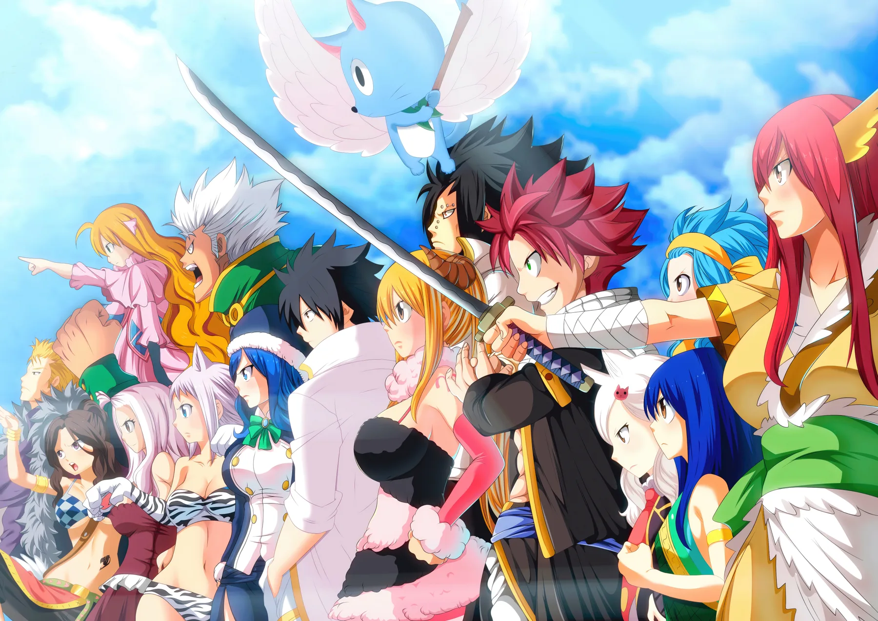 Fairy Tail Batalla Grupal Espada Cruzada