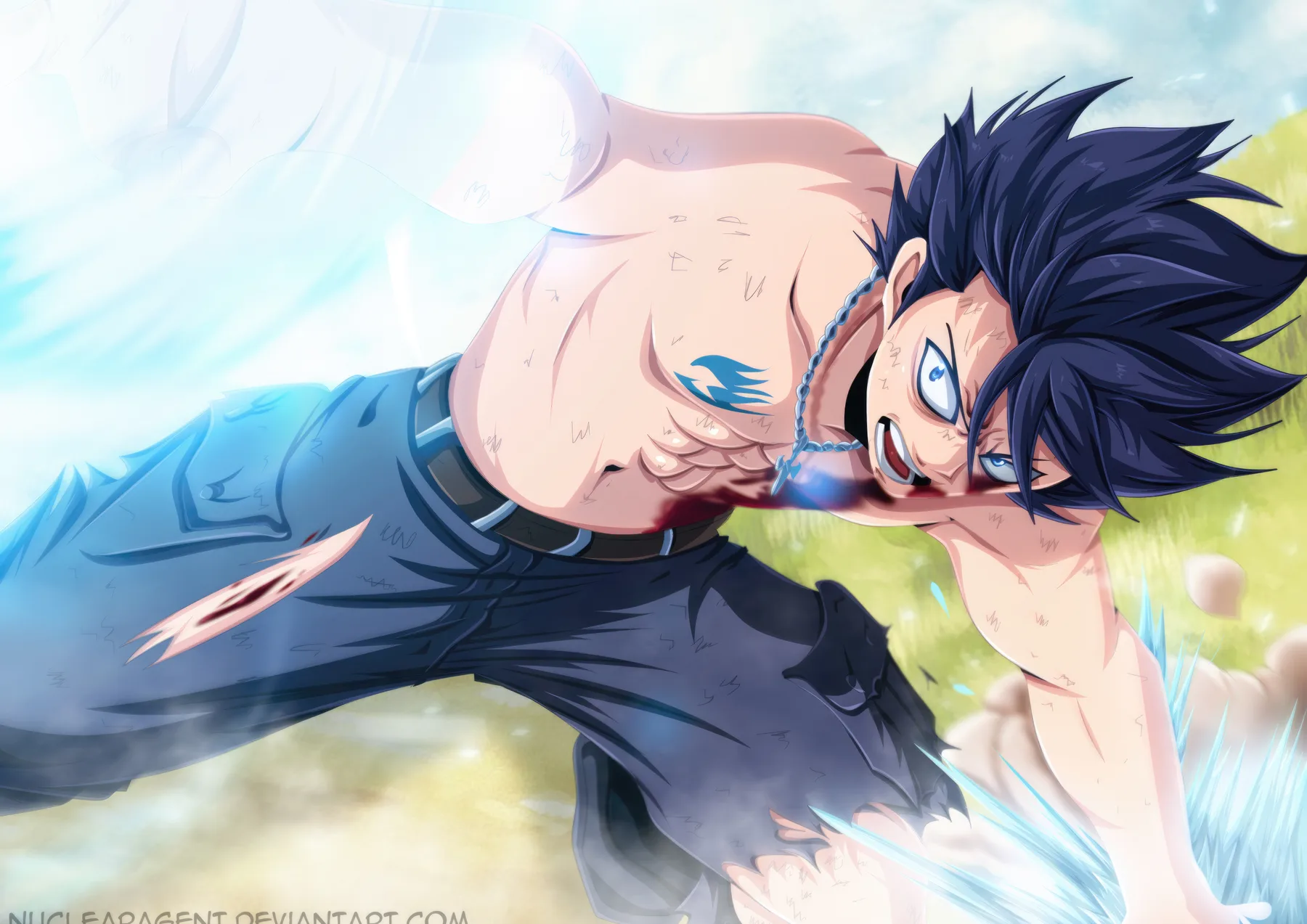 Gray Fullbuster Espada de Hielo Combate