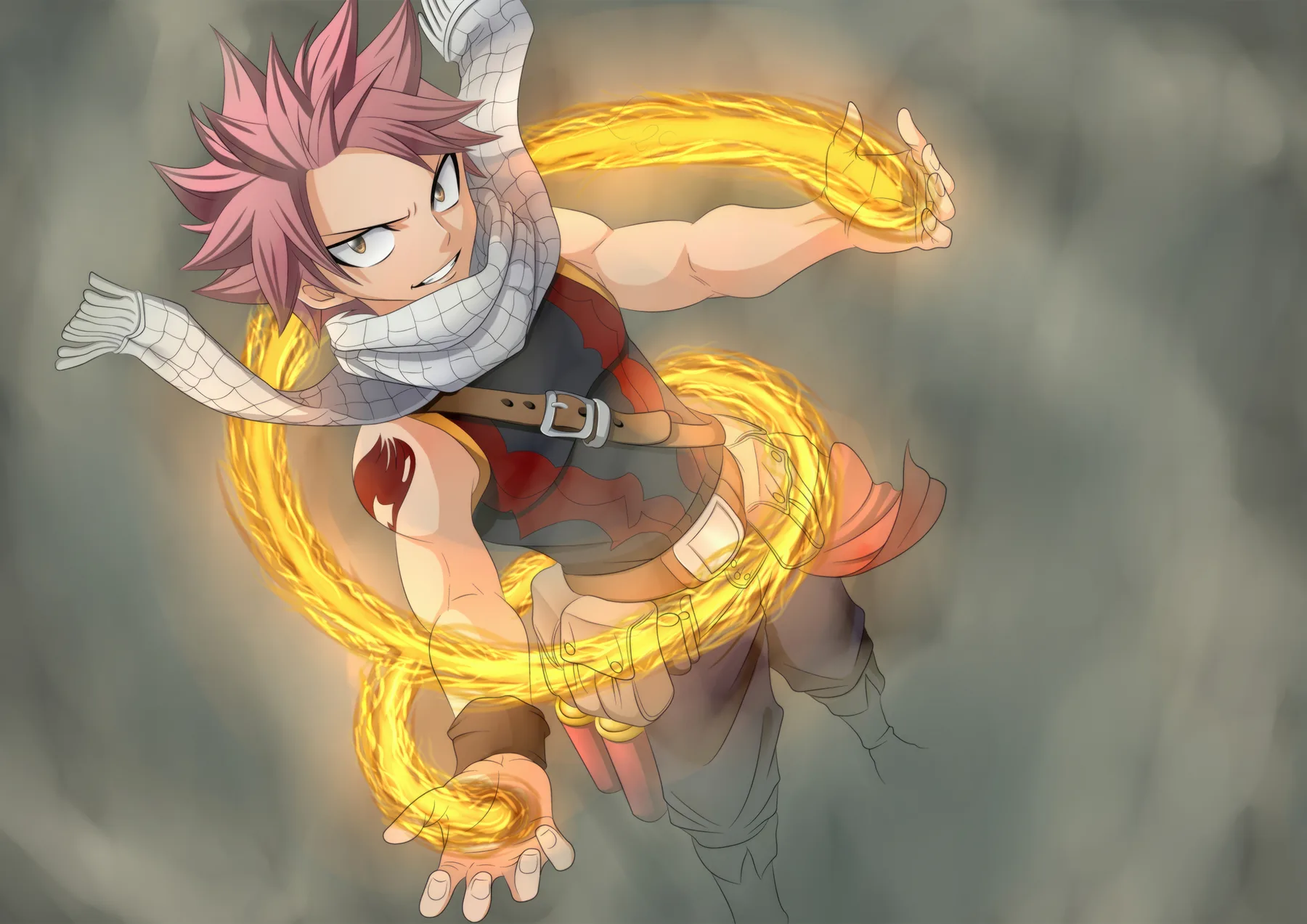 Natsu Dragneel Magia de Fuego Espiral