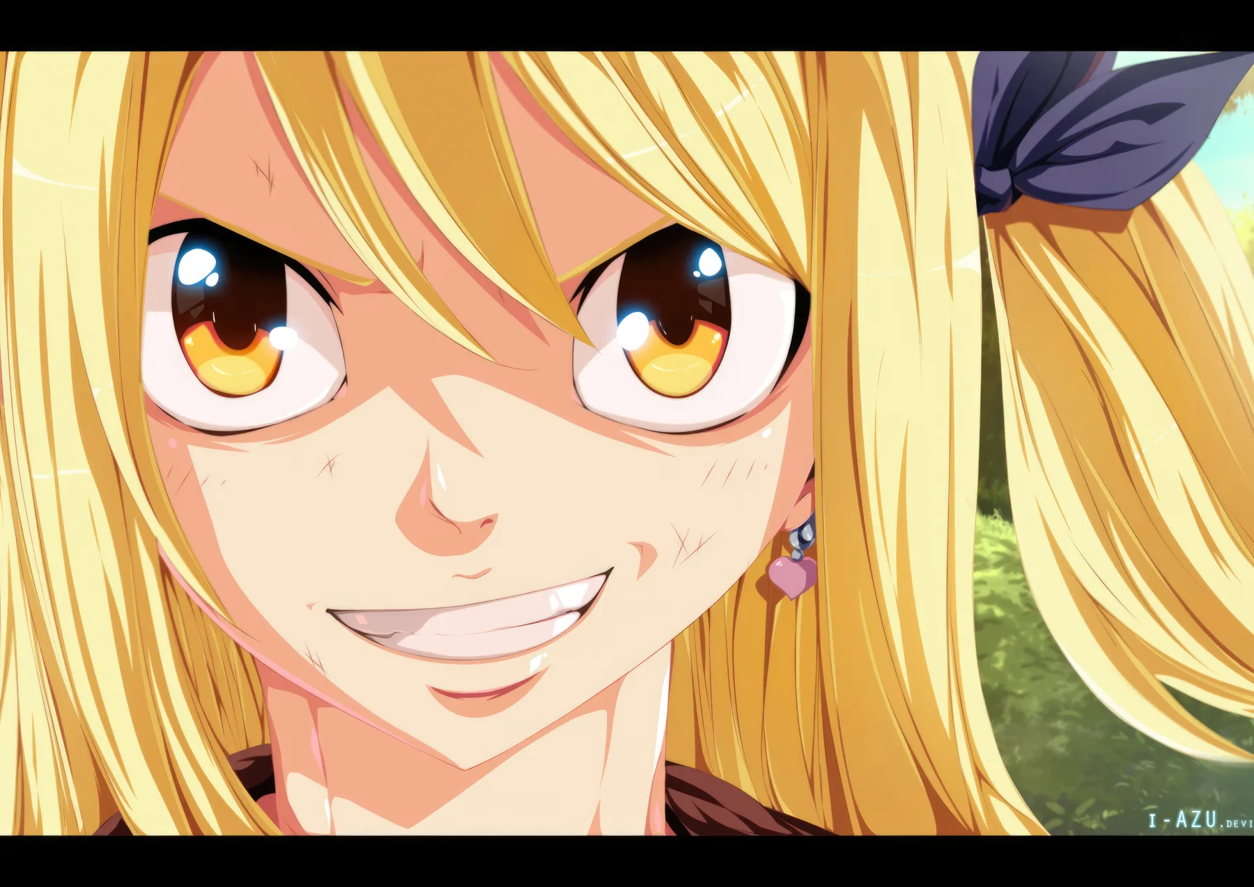 Lucy Heartfilia Sonrisa Primer Plano